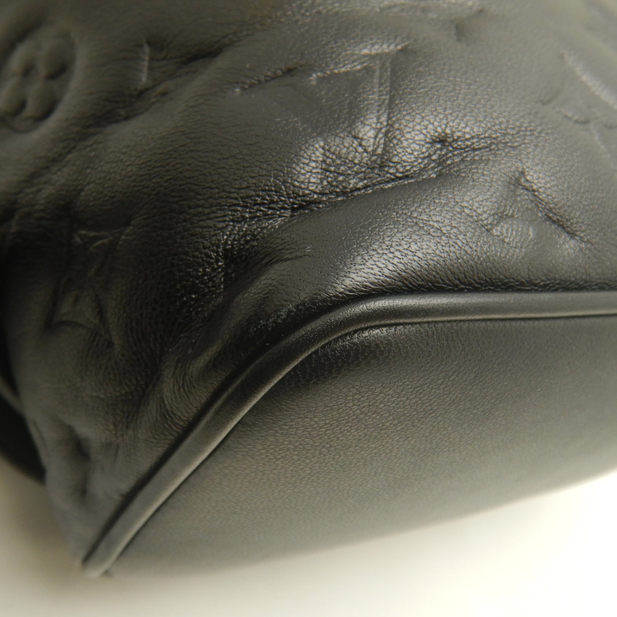 Louis Vuitton Noir Leather Backpack (Pre-Owned)