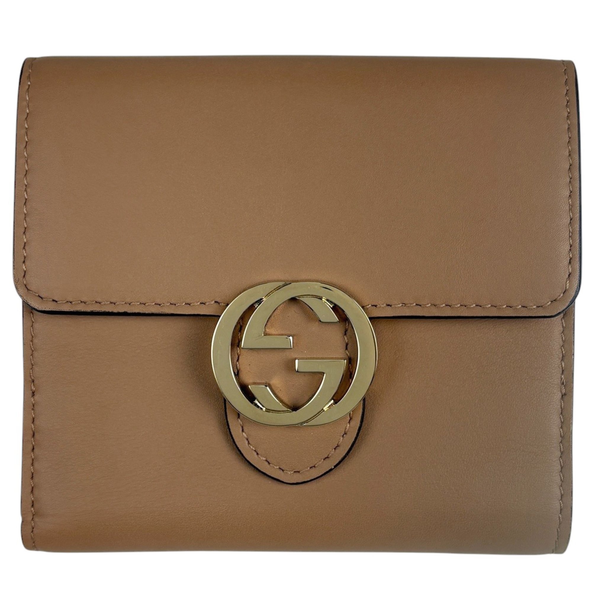 Gucci Brown Leather Wallet (Bi-Fold) (Pre-Owned)