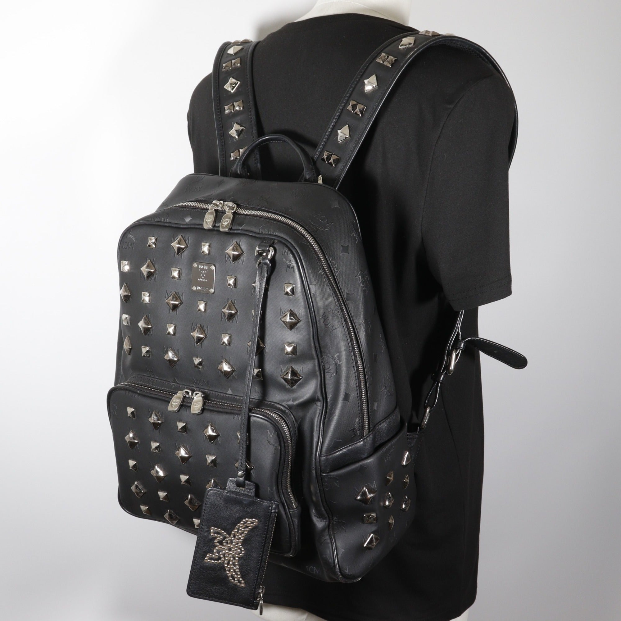 Mcm Black Pvc Backpack (Pre-Owned)
