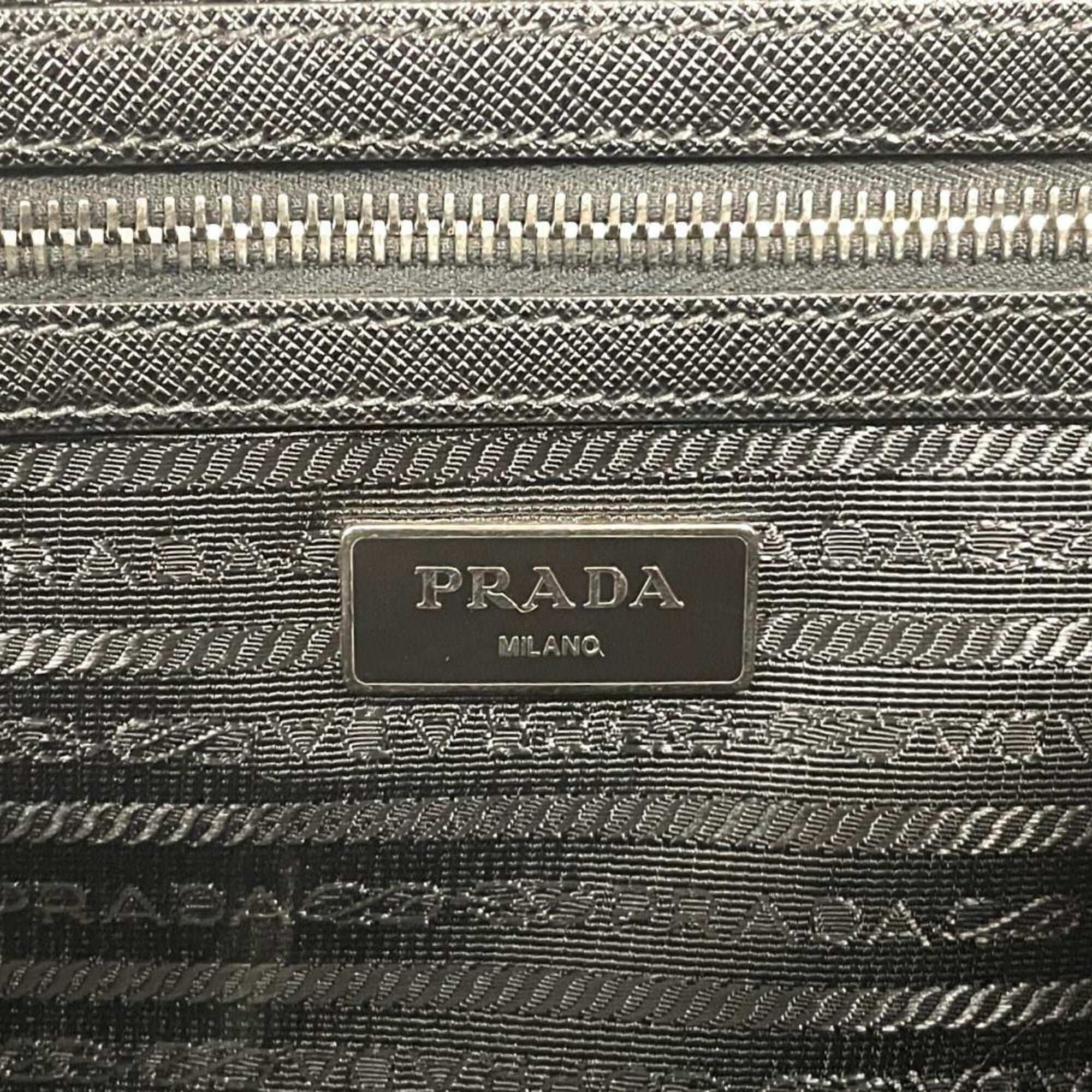 Prada Black Leather Briefcase (Pre-Owned)
