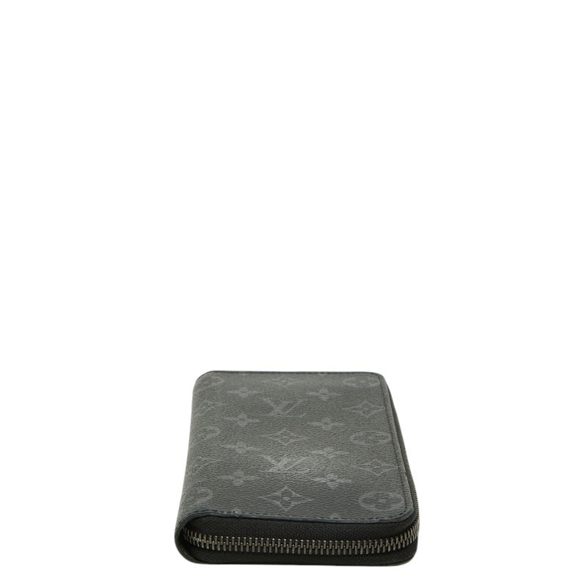 Louis Vuitton Black Gray Pvc Leather Long Wallet (Bi-Fold) (Pre-Owned)