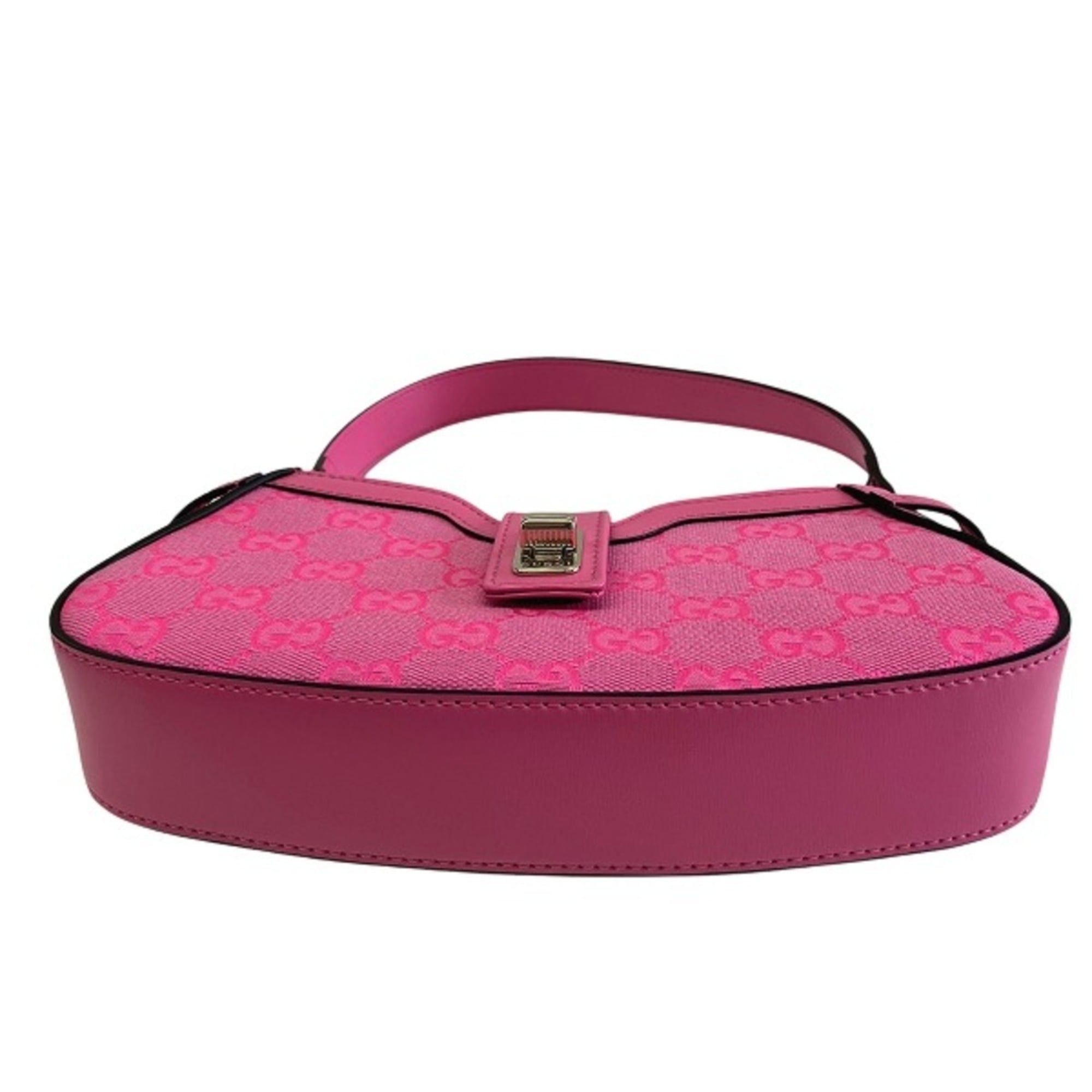 Gucci Pink Gg Canvas Leather Shoulder Bag (Pre-Owned)