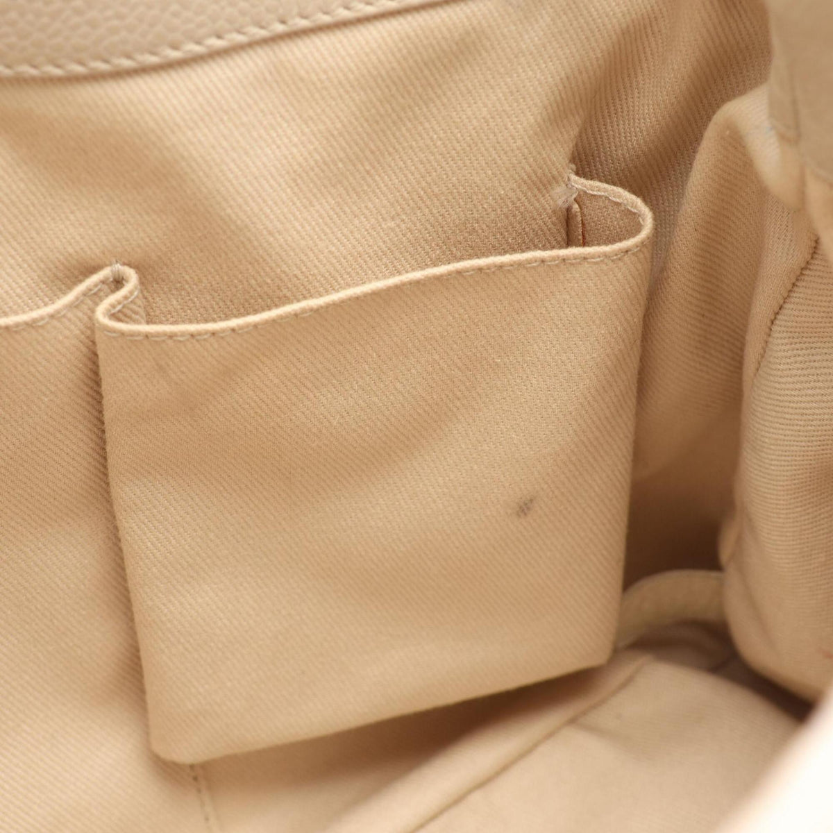 Chanel Ivory Grained Calfskin Handbag Tote Bag (Pre-Owned)