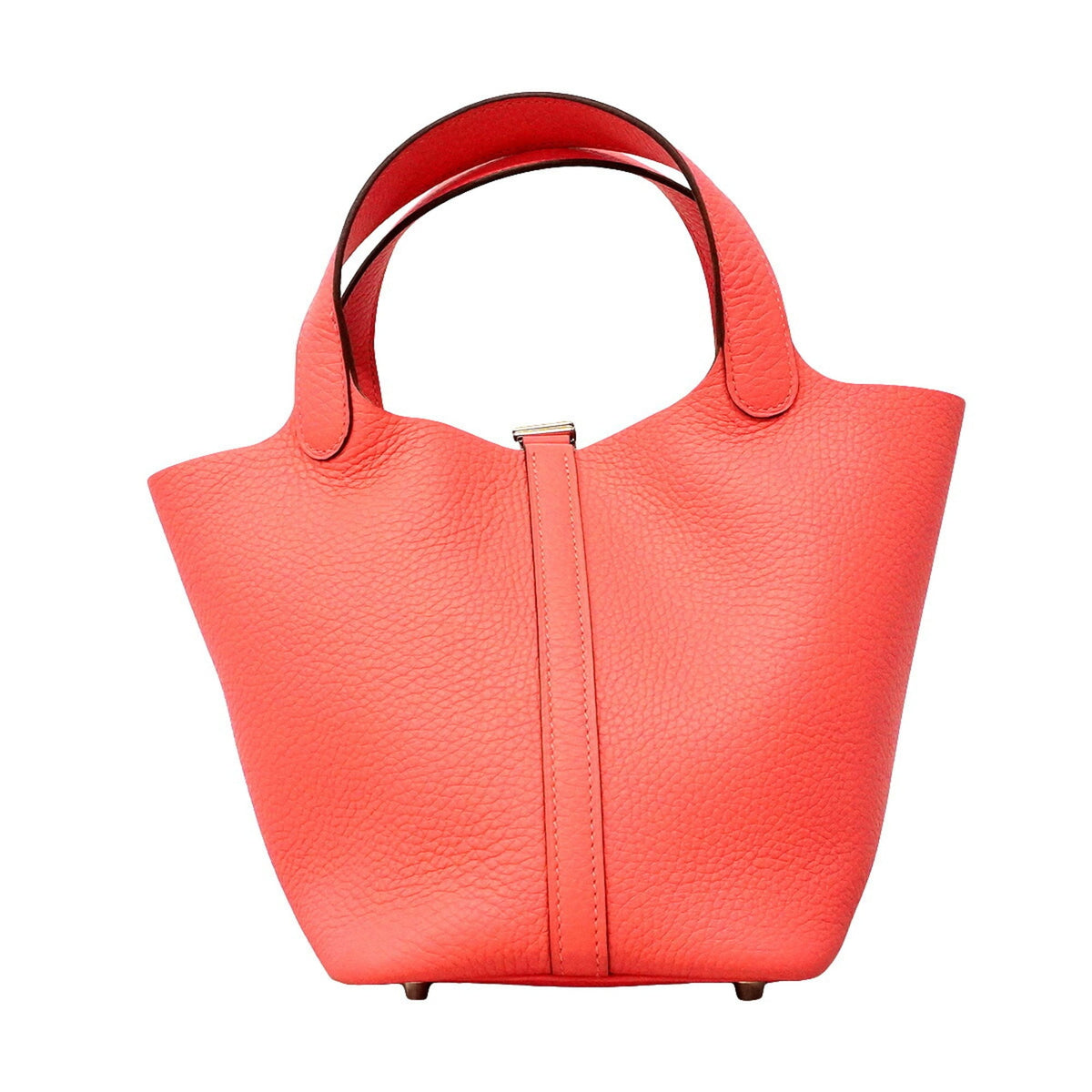 Hermes Rose Azalee Taurillon Clemence Leather Handbag (Pre-Owned)