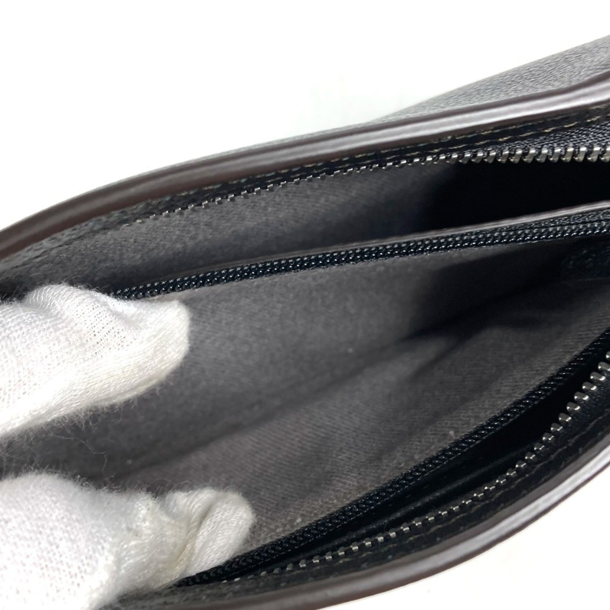 Cartier Black Leather Clutch Bag Handbag Pouch (Pre-Owned)