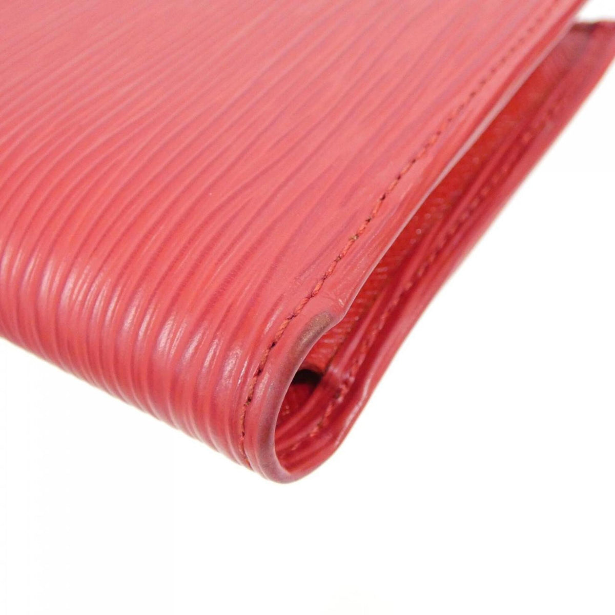 Louis Vuitton Red Color Leather Wallet (Bi-Fold) (Pre-Owned)