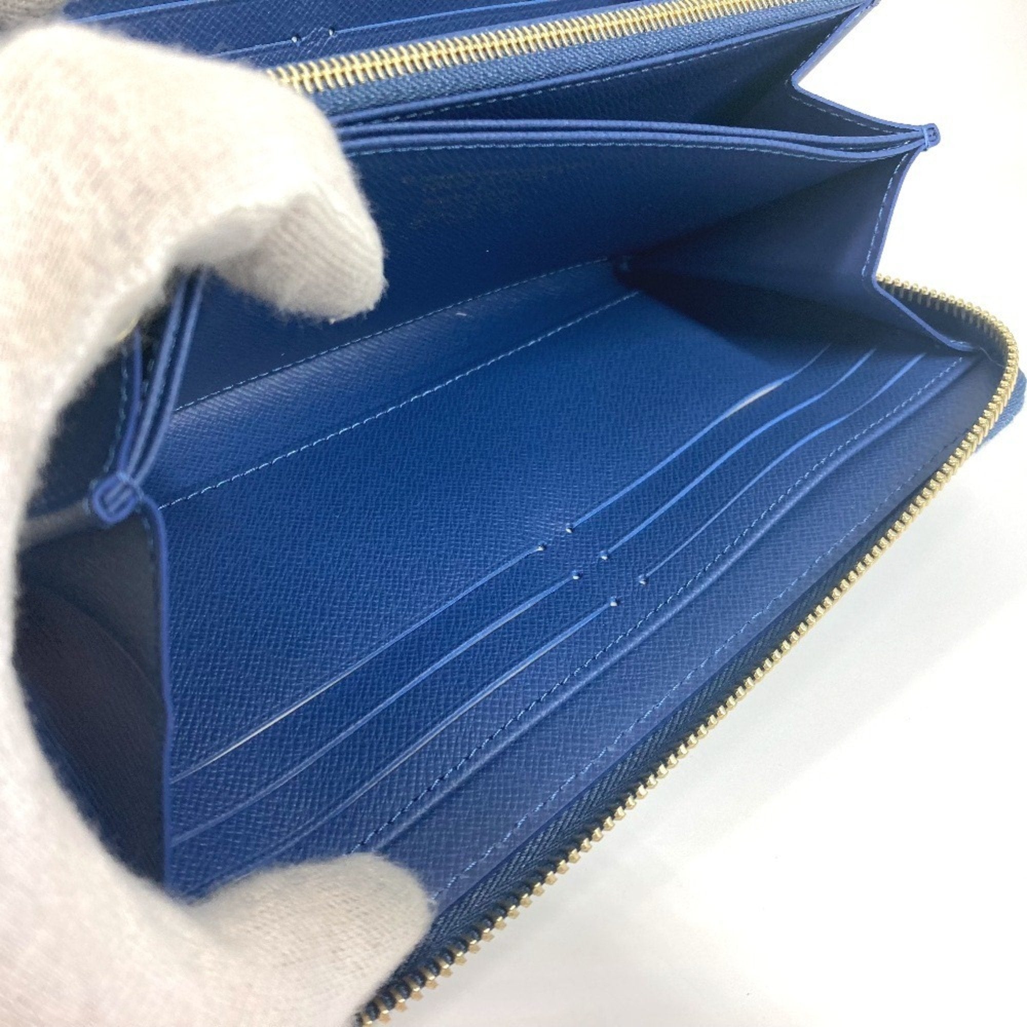 Louis Vuitton Monogram Denim Blue Long Wallet (Bi-Fold) (Pre-Owned)