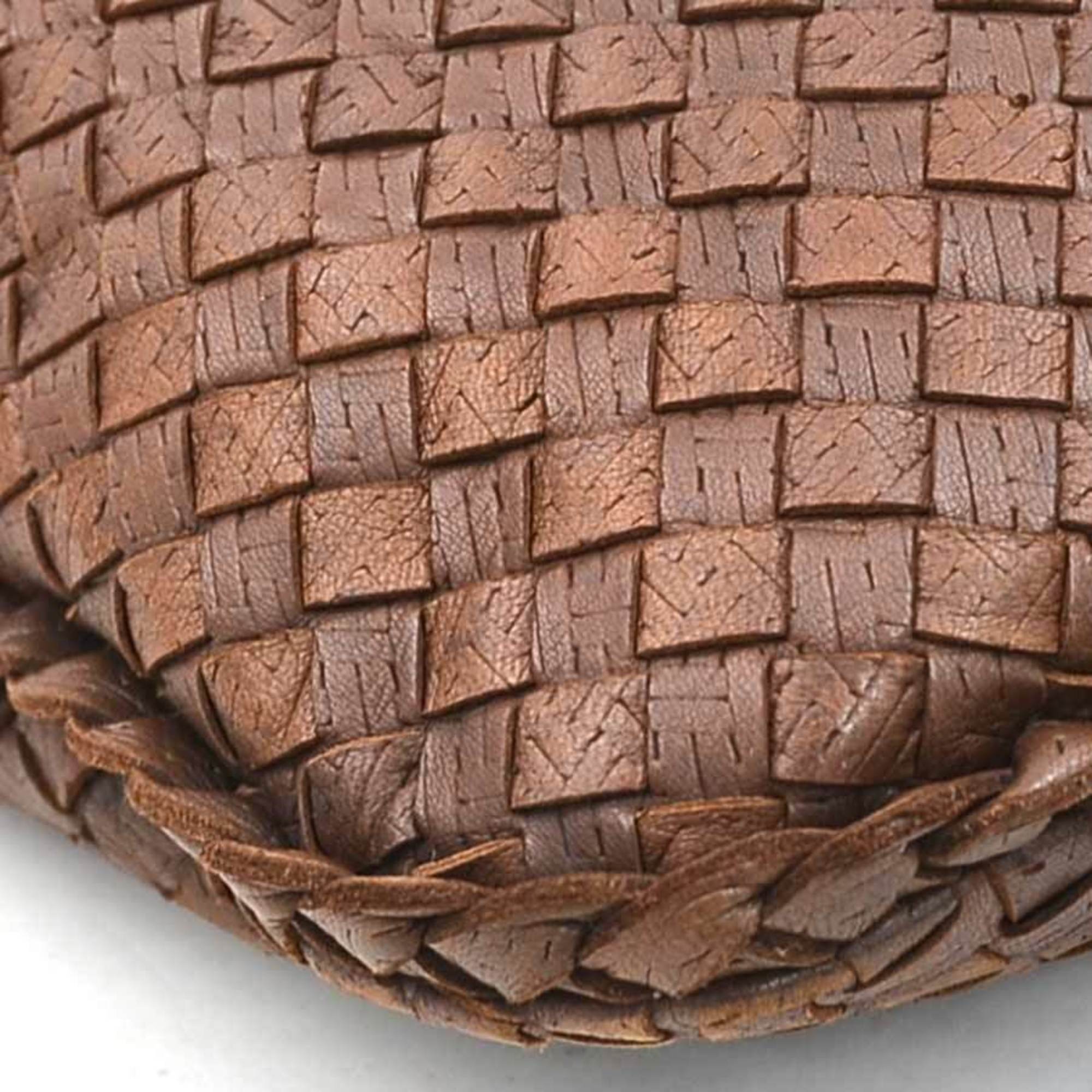 Bottega Veneta Brown Intrecciato Shoulder Bag (Pre-Owned)