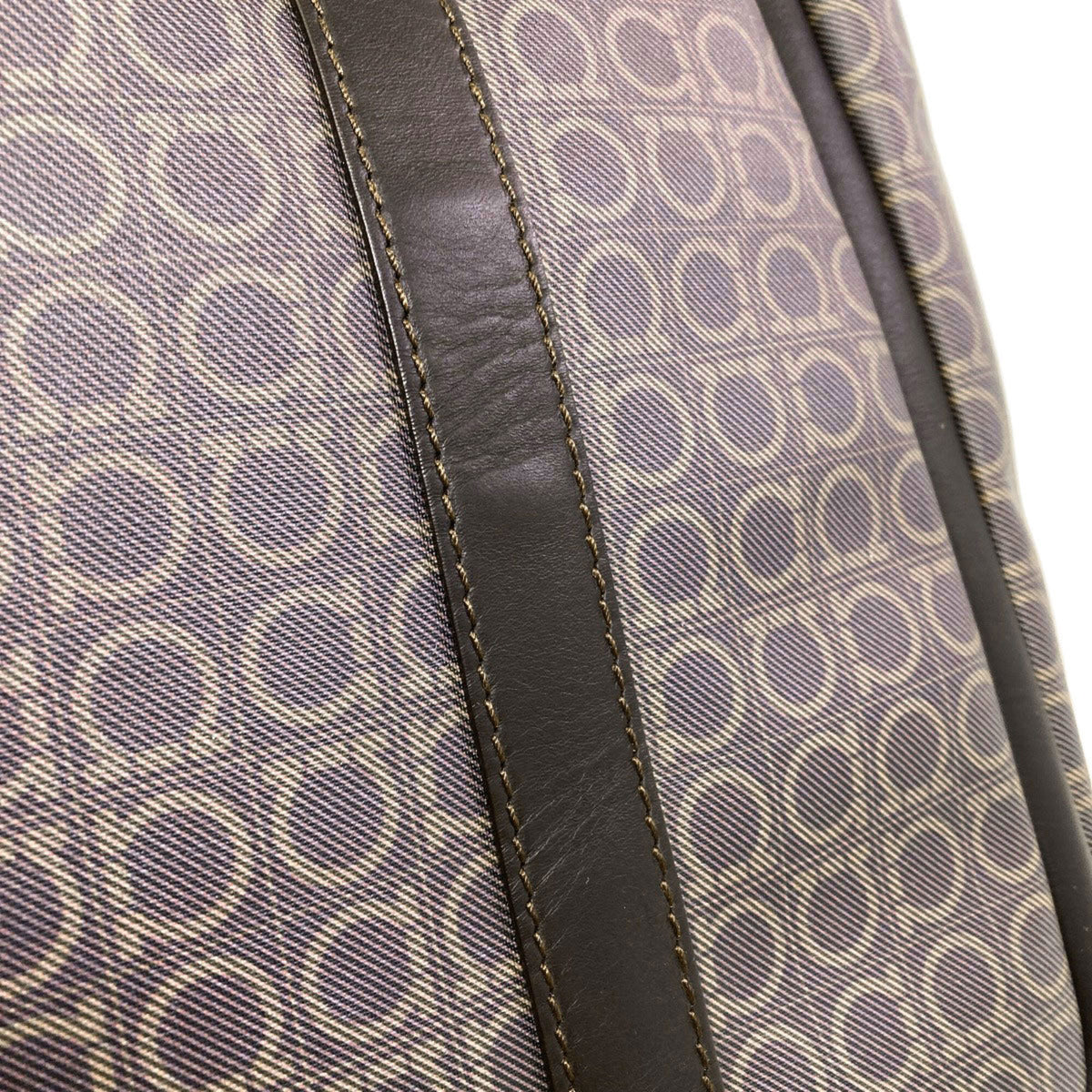 Salvatore Ferragamo Brown Pvc Tote Bag (Pre-Owned)
