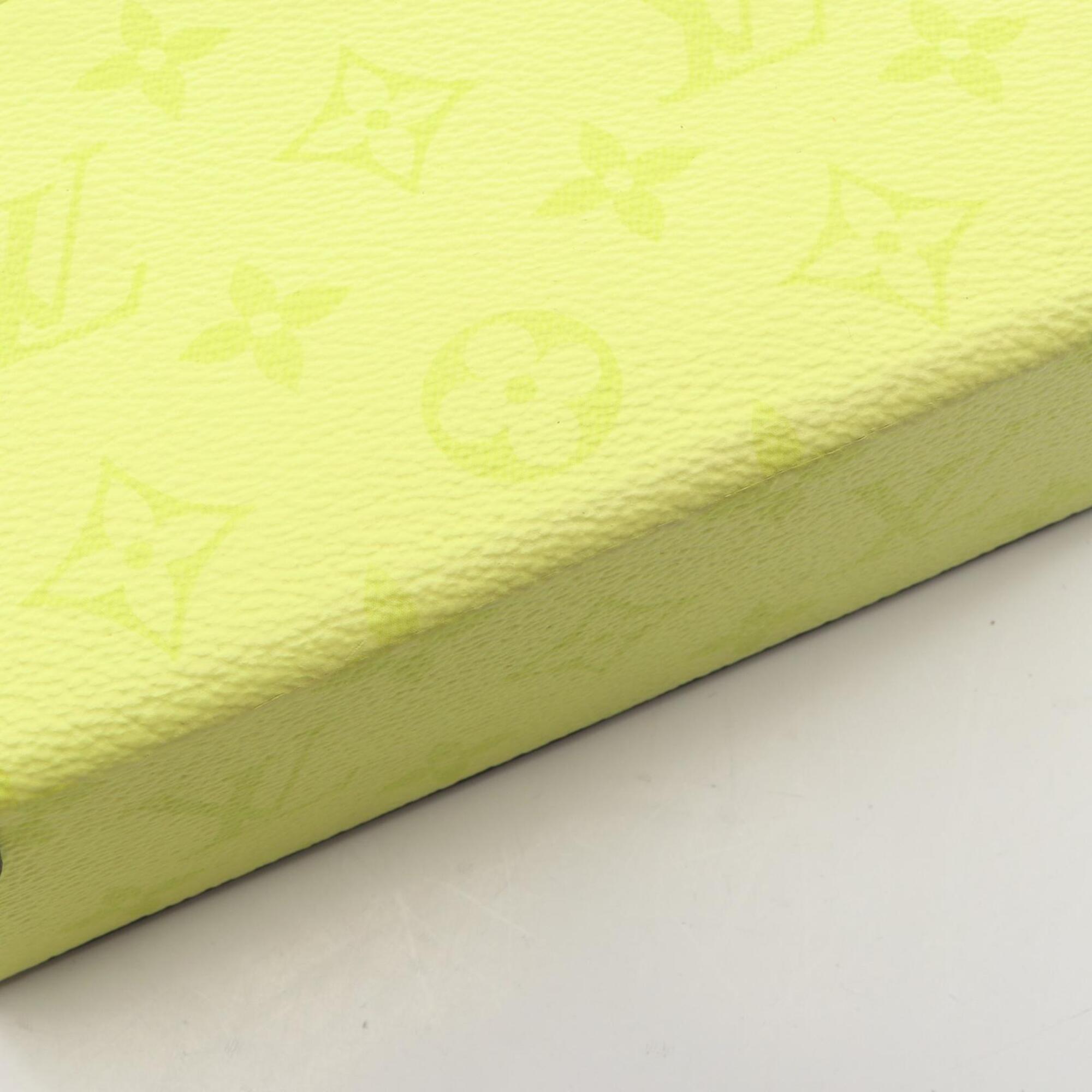 Louis Vuitton Lemon Yellow Yellow Coated Canvas Leather Handbag Shoulder Bag (Pre-Owned)