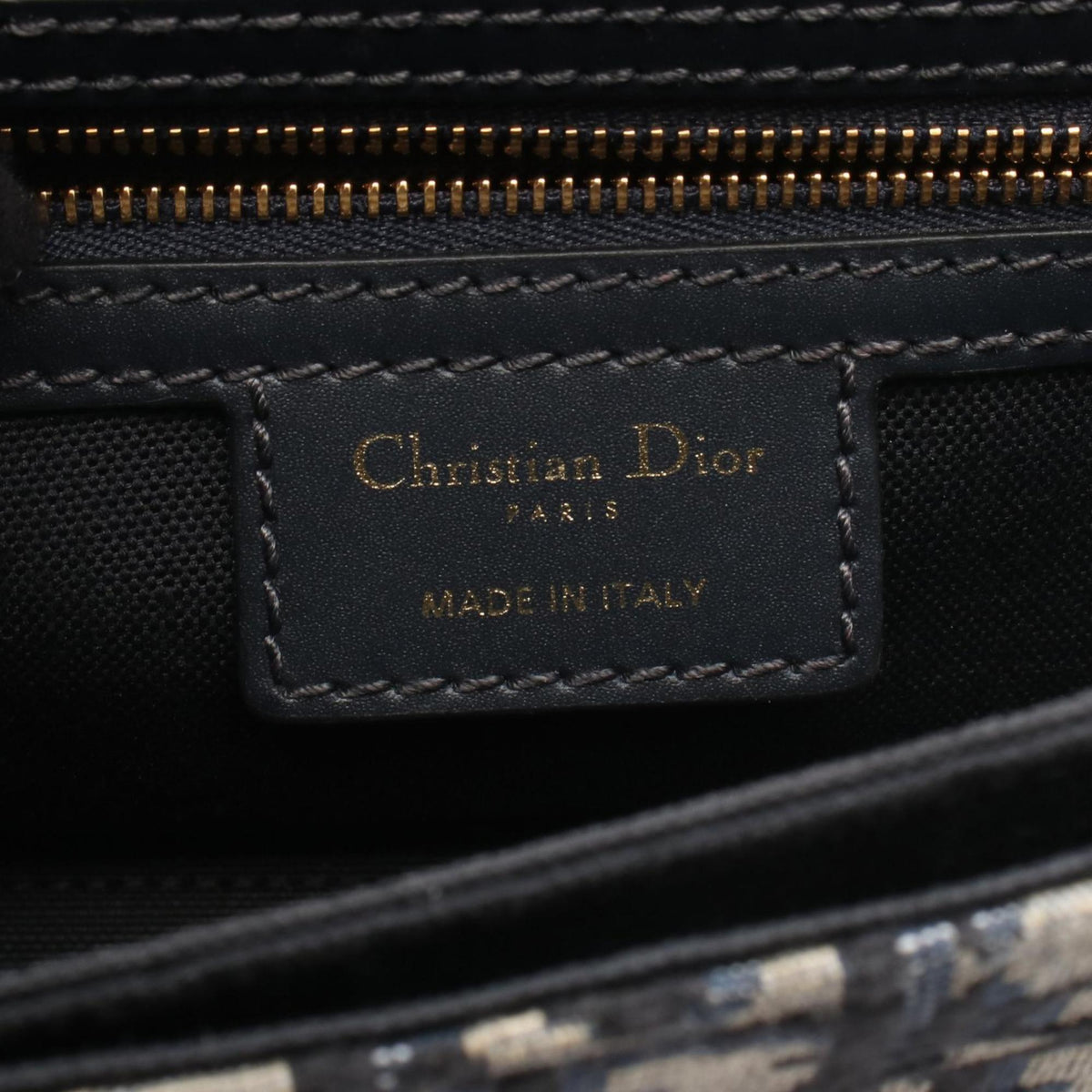 Christian Dior Beige Navy Canvas Leather Handbag Shoulder Bag (Pre-Owned)