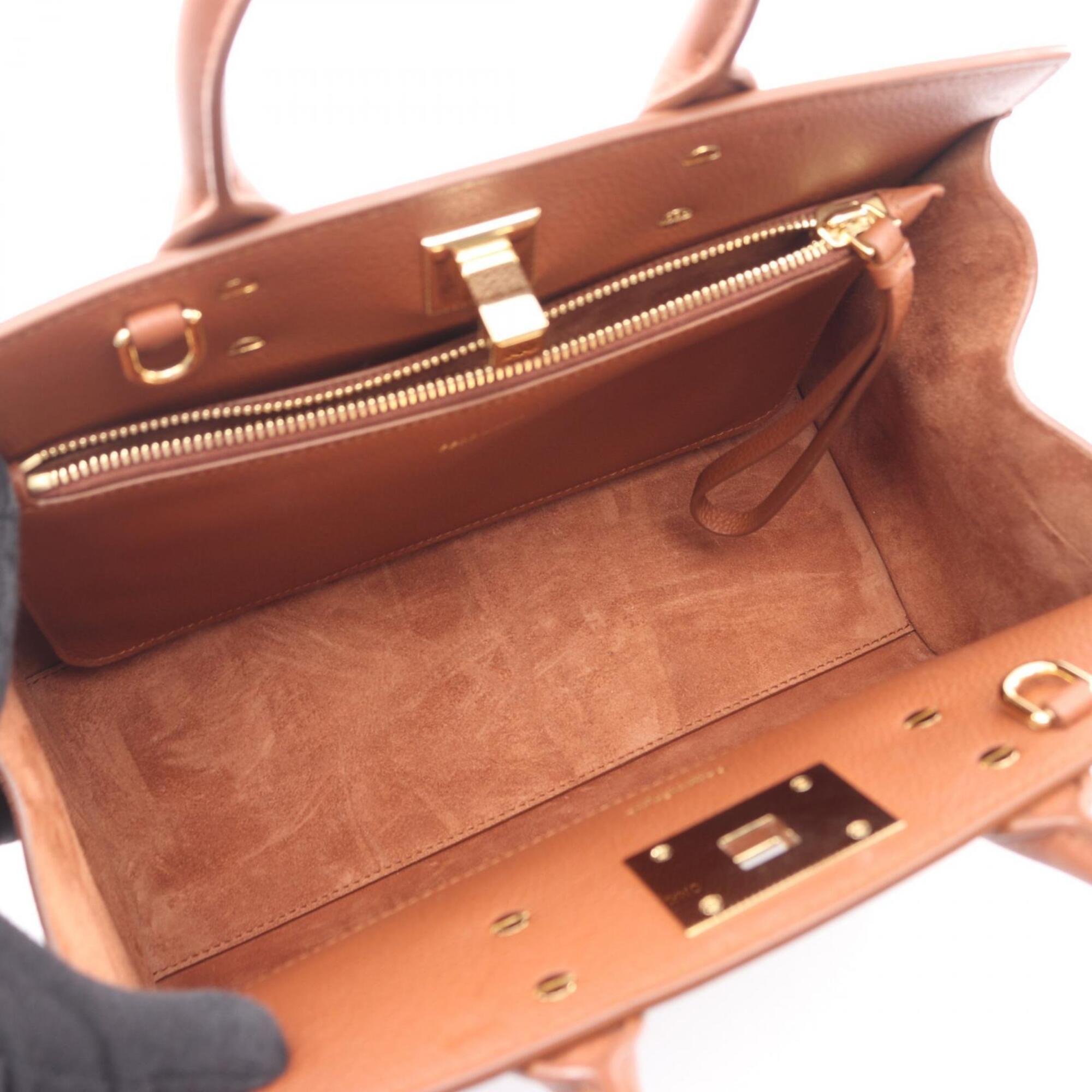 Salvatore Ferragamo Brown Leather Handbag (Pre-Owned)