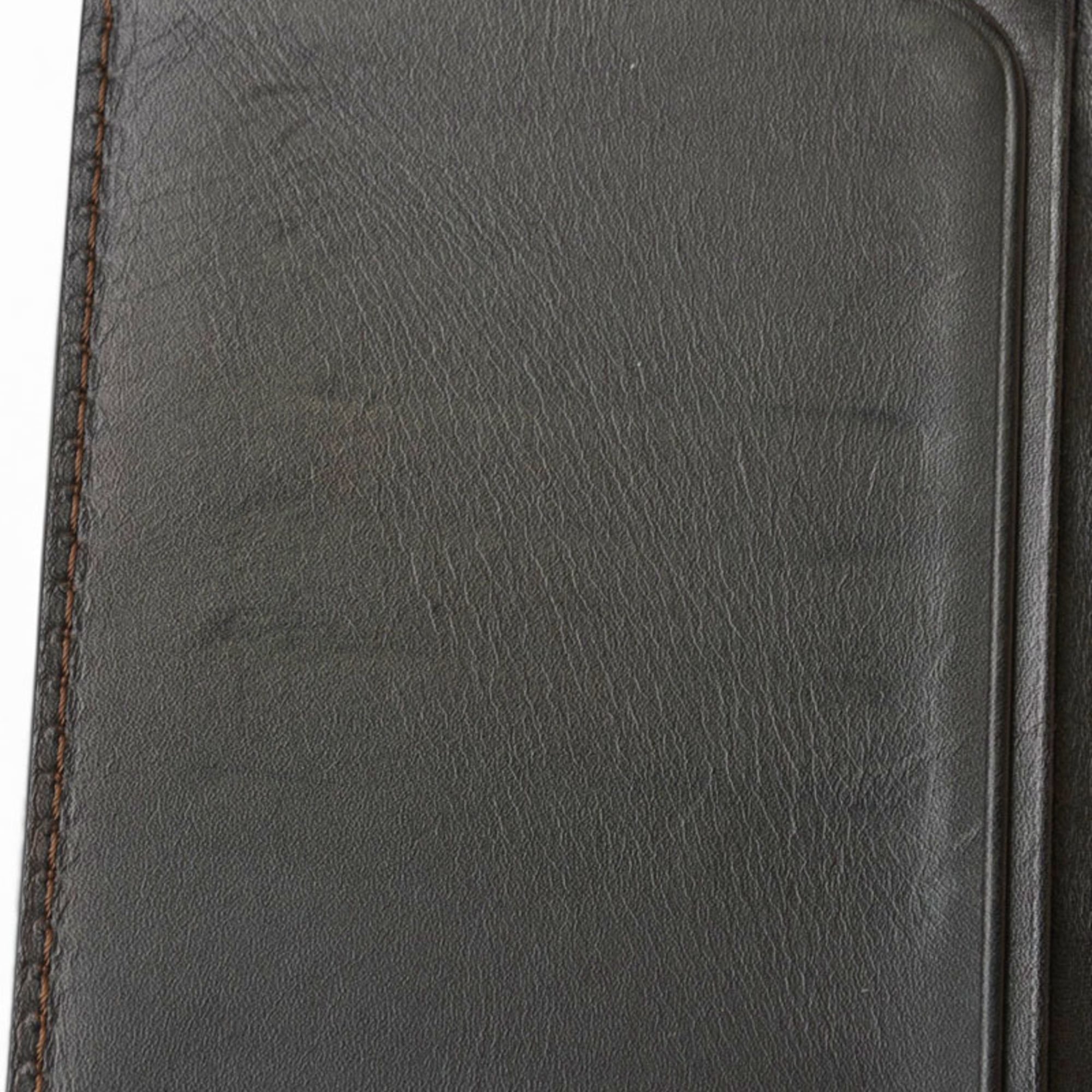 Louis Vuitton Utah Coffee Dark Brown Utah Leather Long Wallet (Bi-Fold) (Pre-Owned)