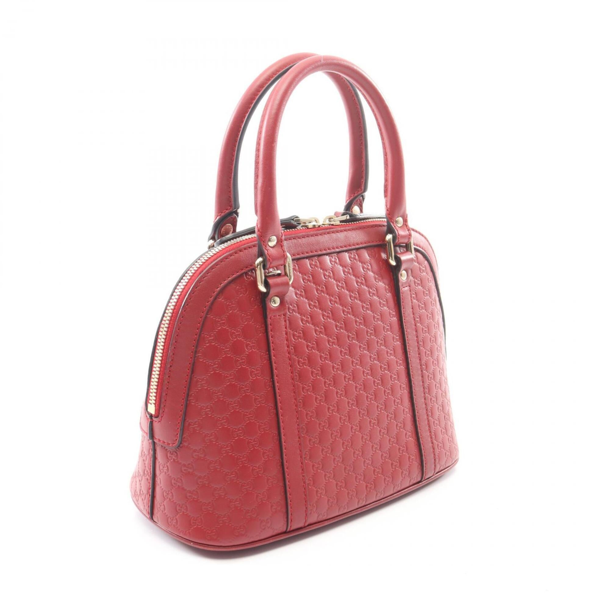 Gucci Red Color Leather Handbag (Pre-Owned)