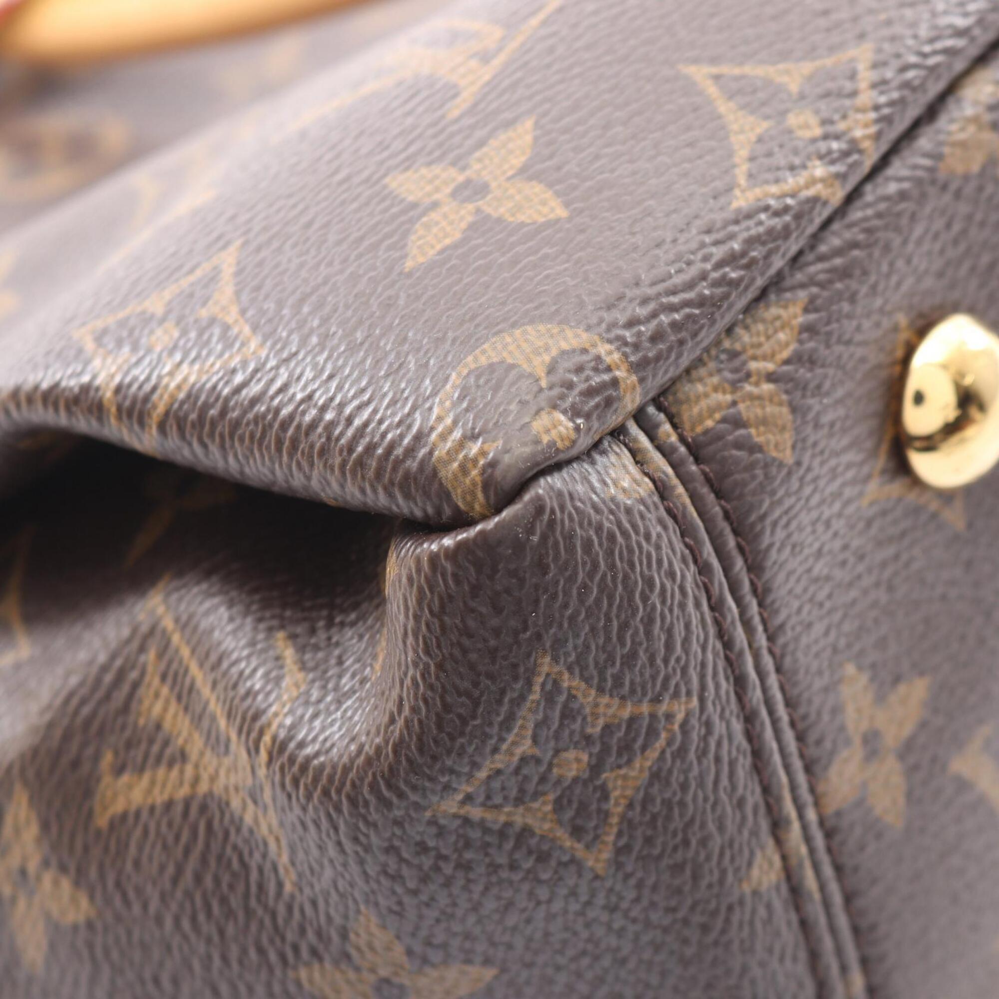 Louis Vuitton Brown Pvc Coated Canvas Leather Handbag (Pre-Owned)