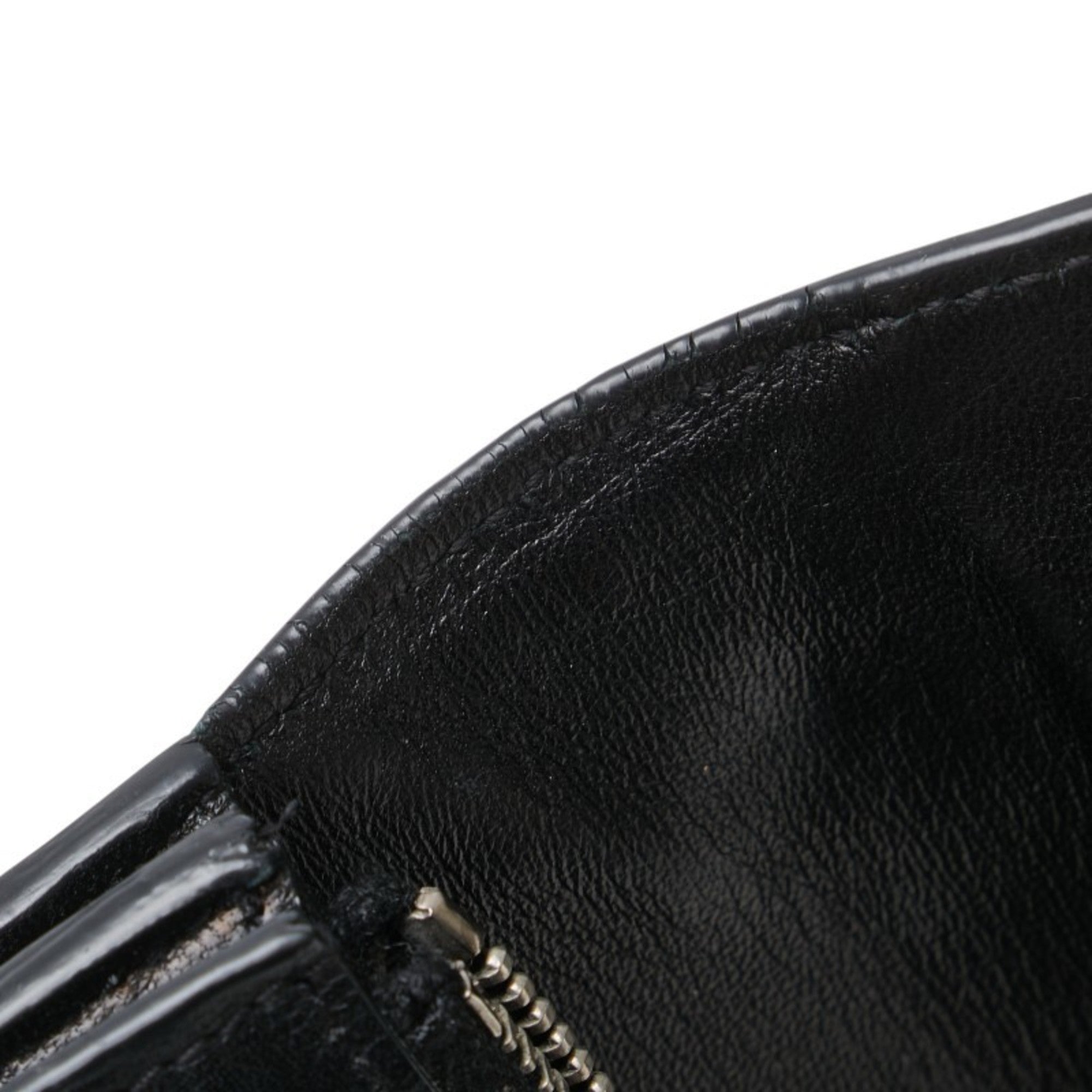 Saint Laurent Black Leather Long Wallet (Bi-Fold) (Pre-Owned)