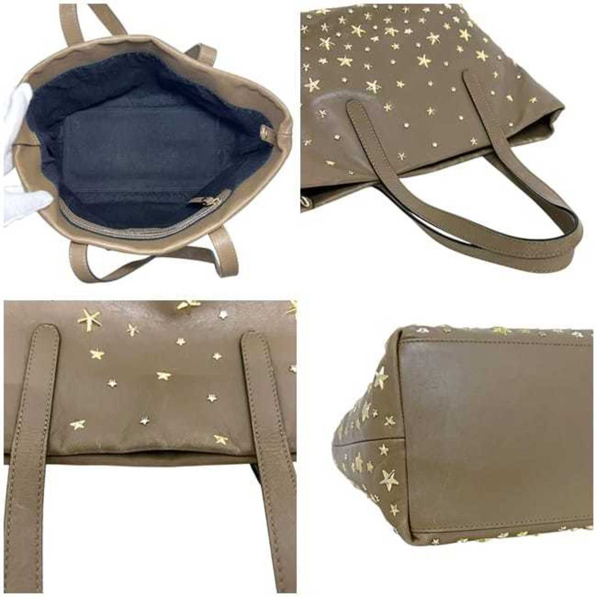 Jimmy Choo Beige Leather Tote Bag (Pre-Owned)