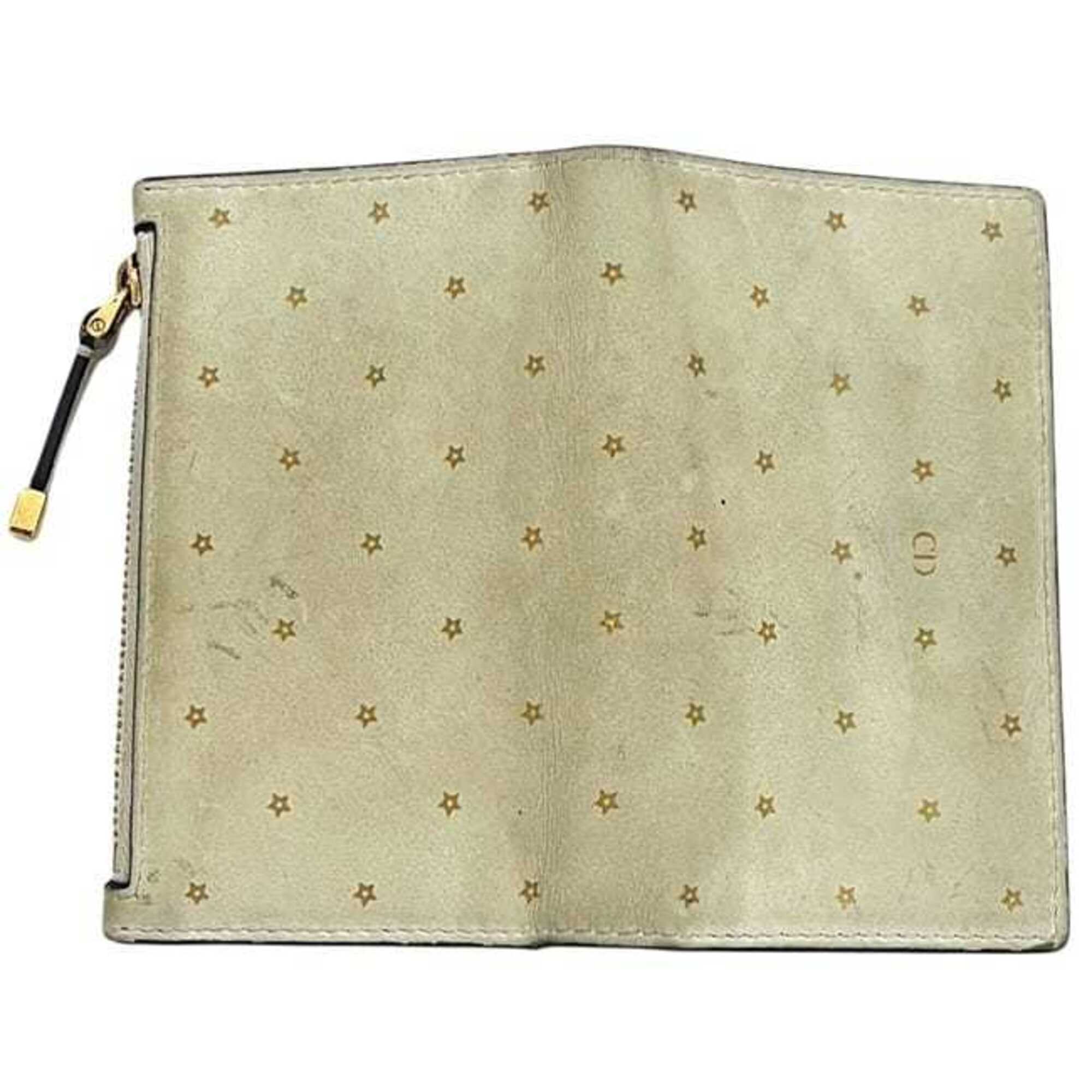Christian Dior Beige Leather Wallet (Bi-Fold) (Pre-Owned)