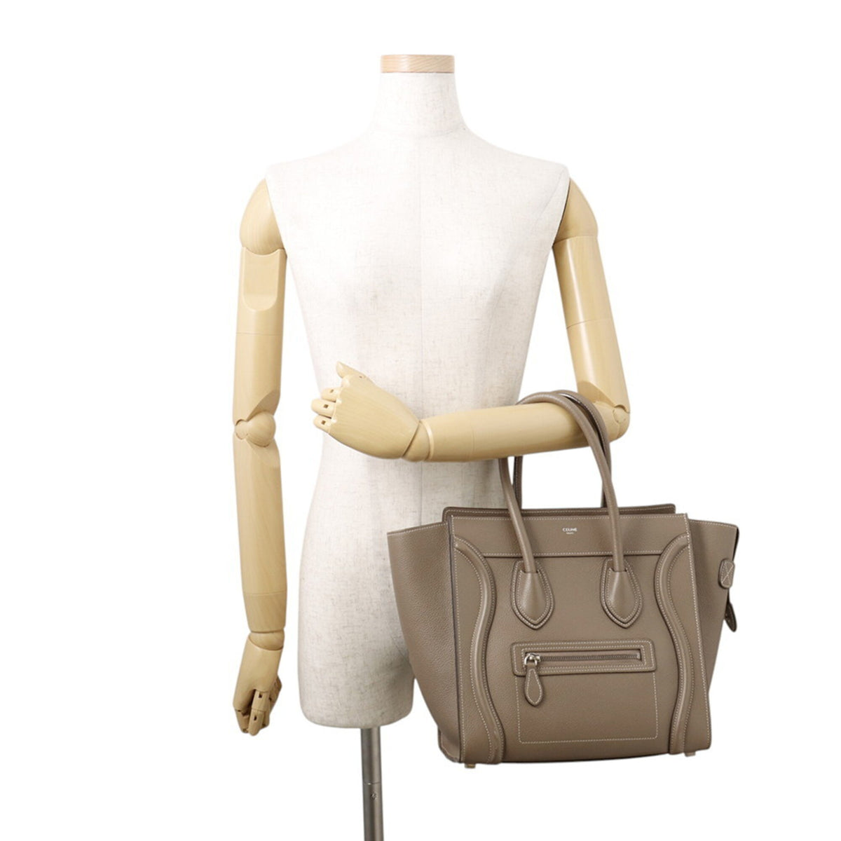 Celine Grayish Leather Handbag (Pre-Owned)