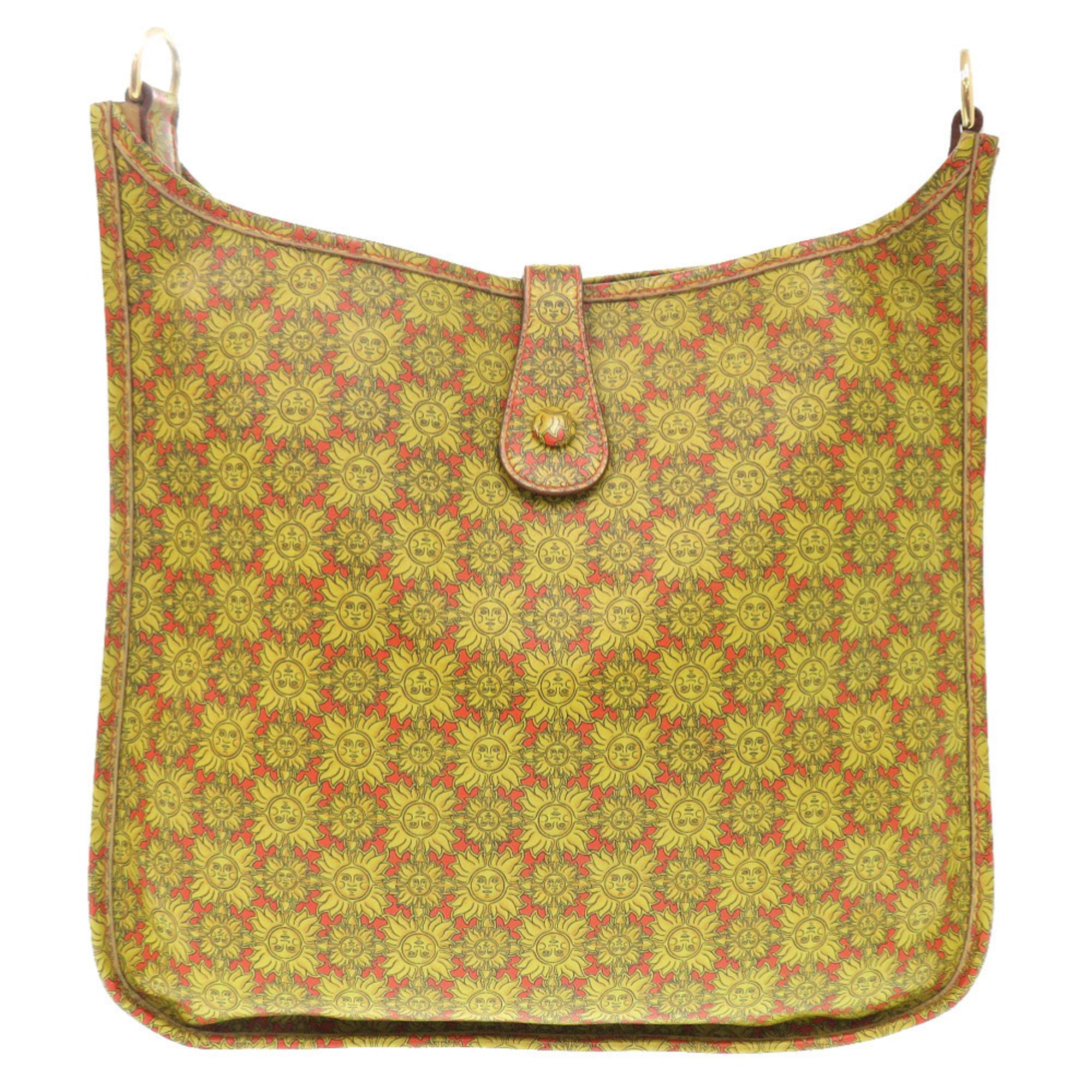 Hermes Evelyne Yellow Leather Shoulder Bag (Pre-Owned)