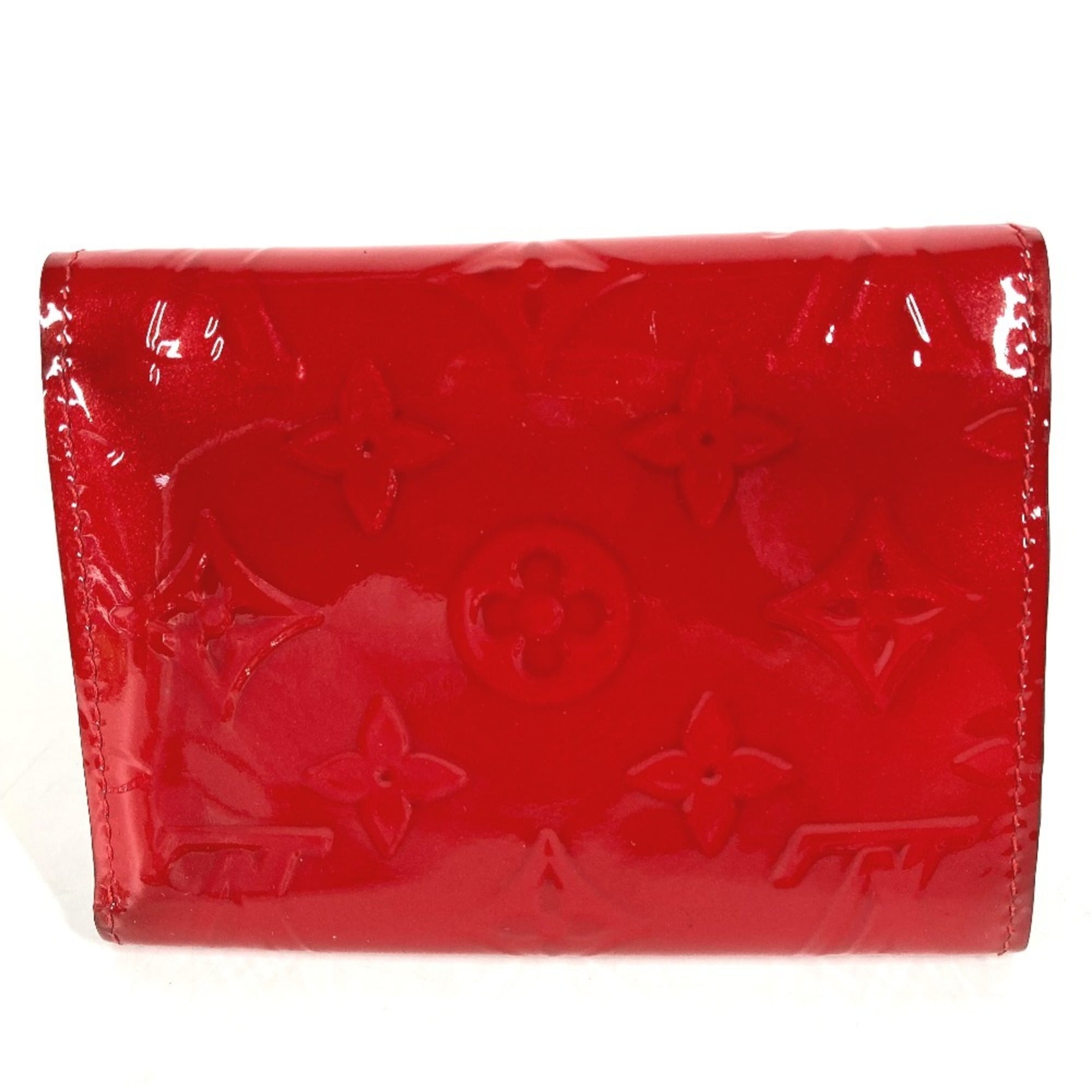 Louis Vuitton Monogram Vernis Red Color Monogram Vernis Wallet (Tri-Fold) (Pre-Owned)
