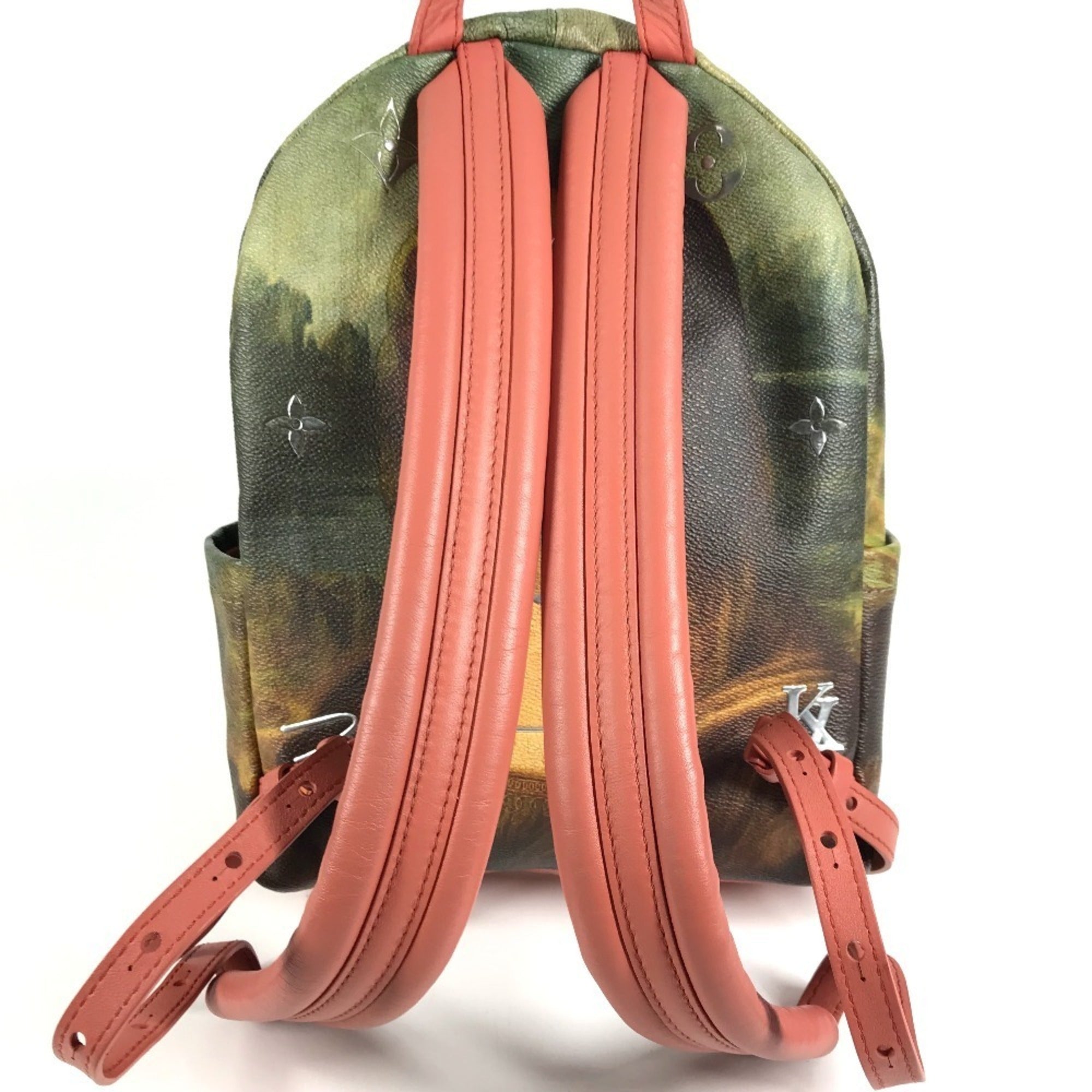 Louis Vuitton Khaki Pink Leather Backpack (Pre-Owned)