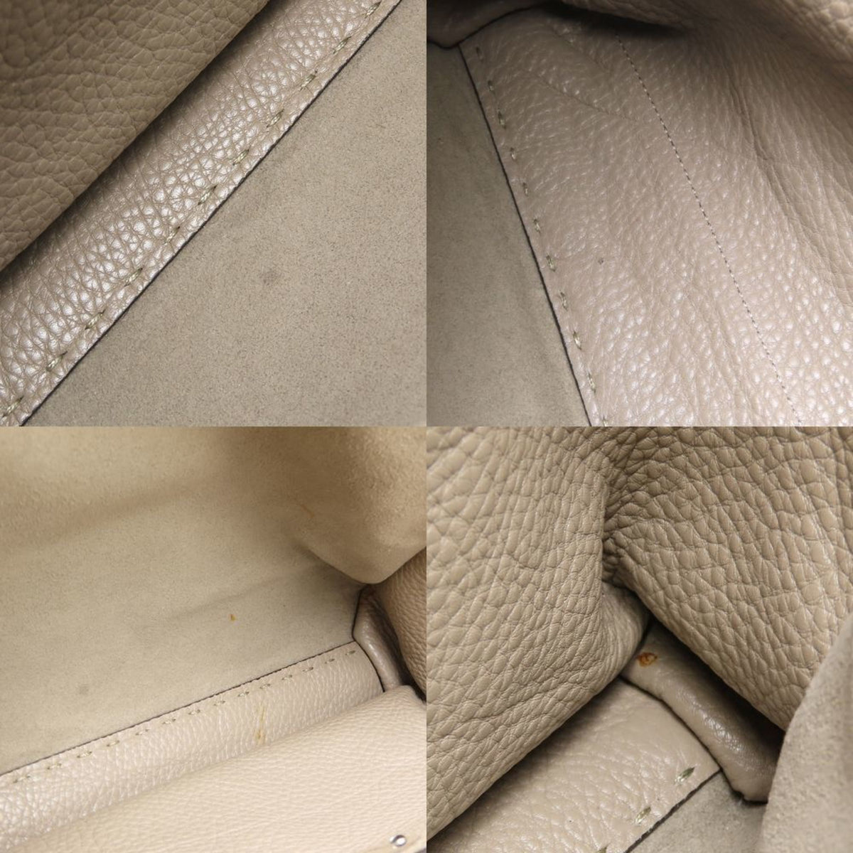 Fendi Grayish Leather Handbag (Pre-Owned)