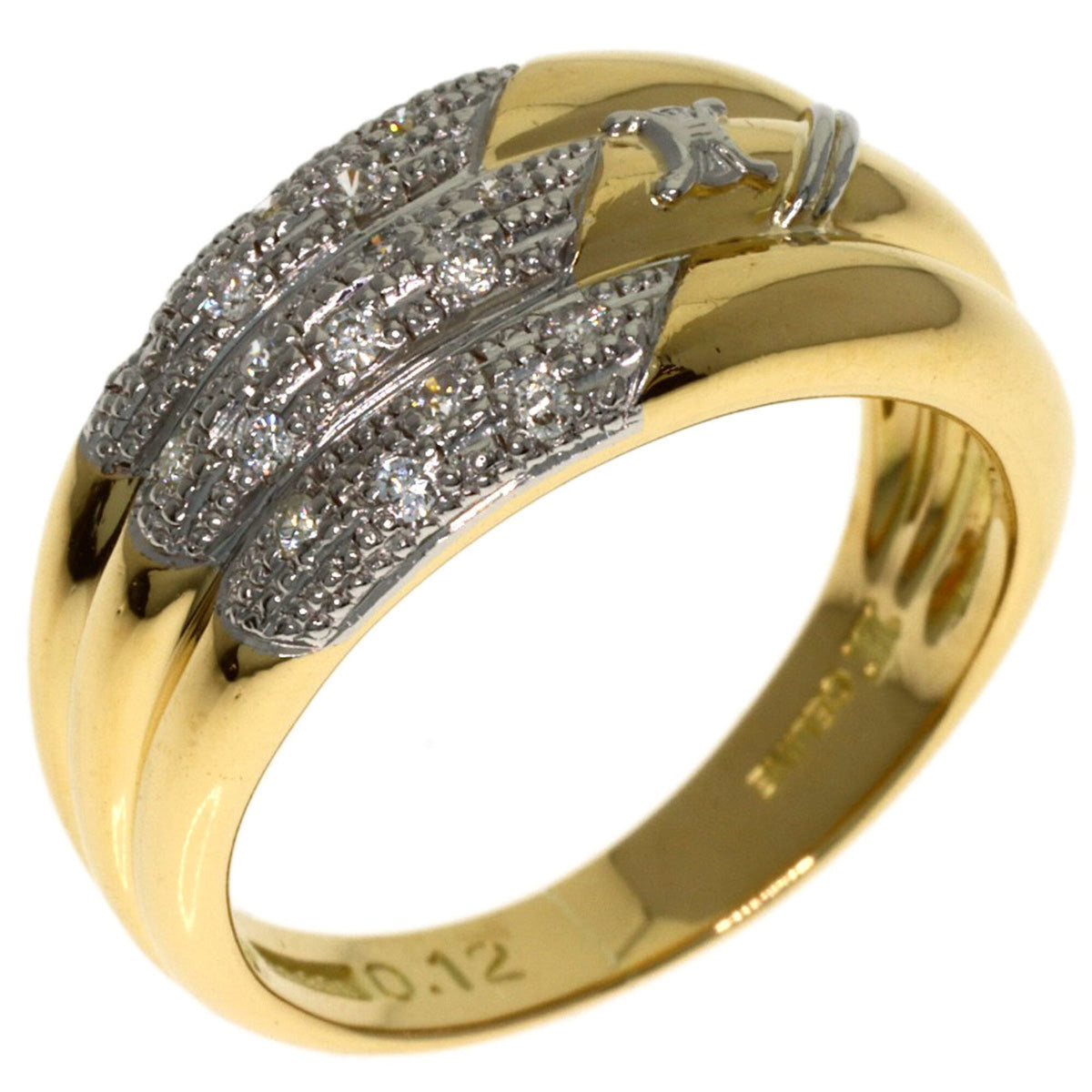 Celine Yellow Gold (18K) Platinum 900 Band Ring (Pre-Owned)