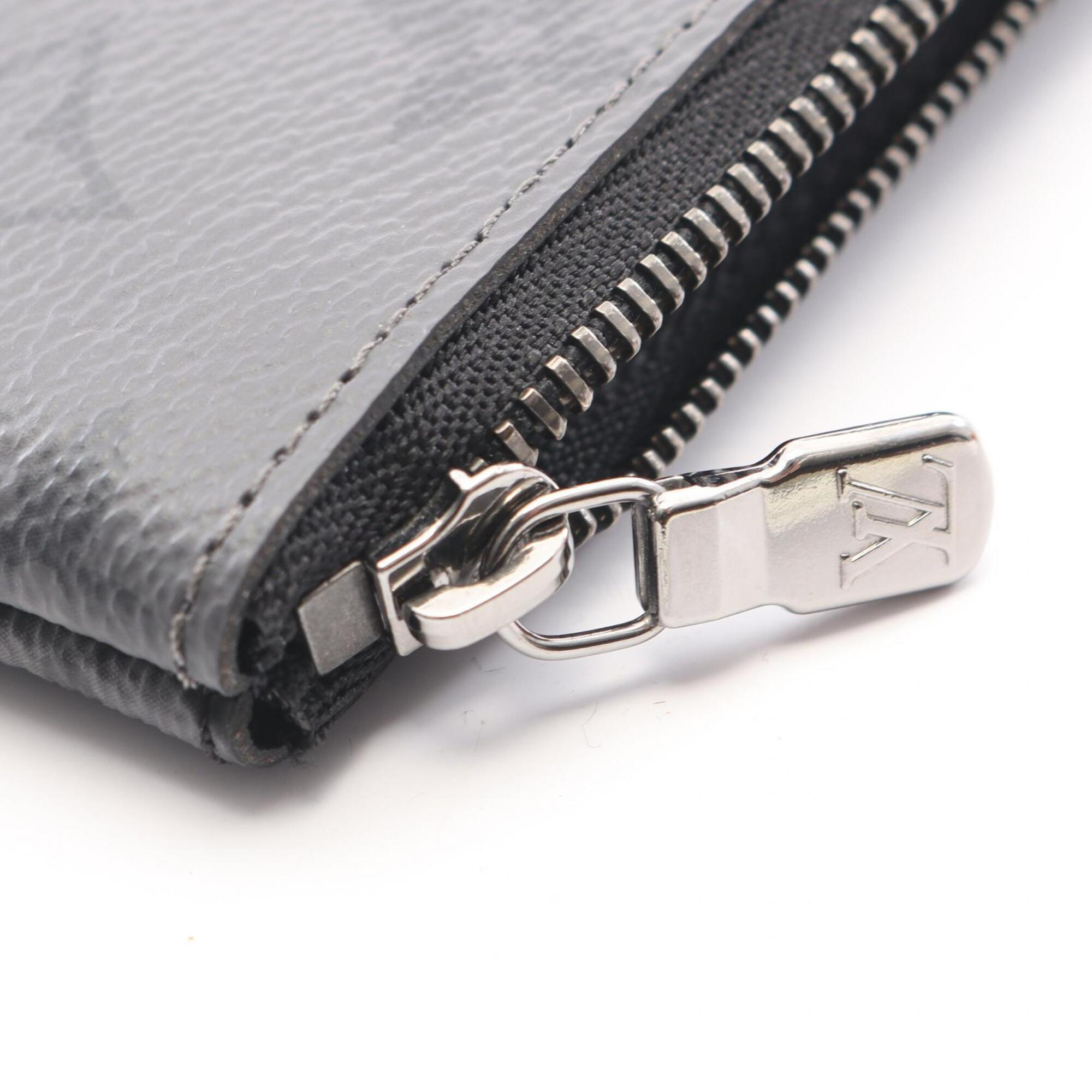Louis Vuitton Black Gray Pvc Coin Purse/Coin Case (Pre-Owned)