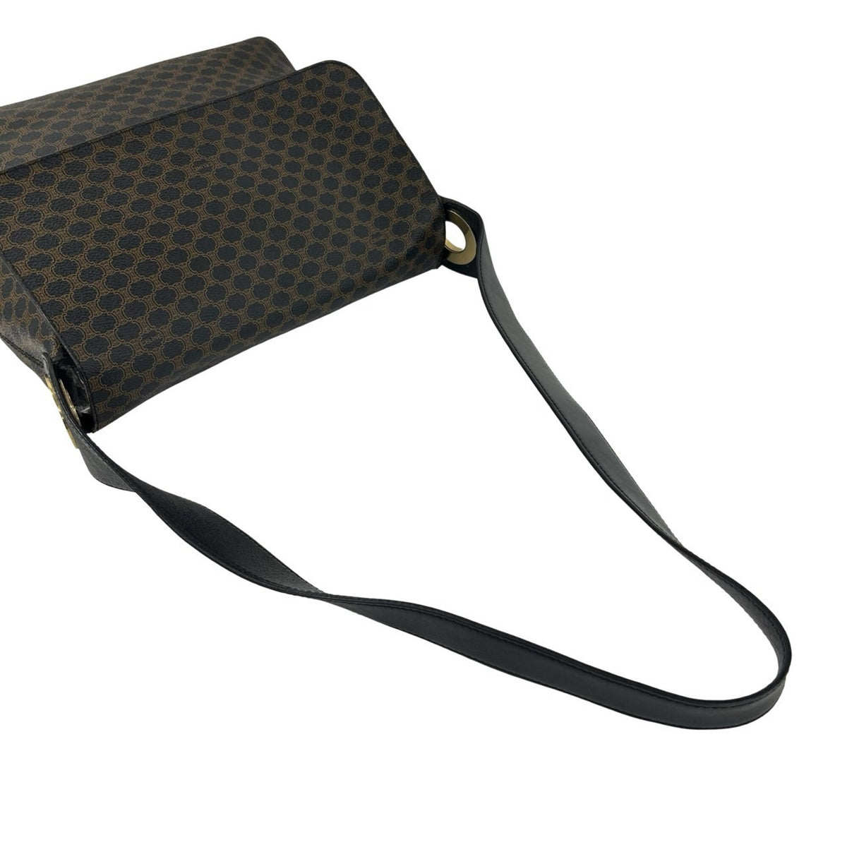 Celine Black Brown Leather Pvc Shoulder Bag (Pre-Owned)