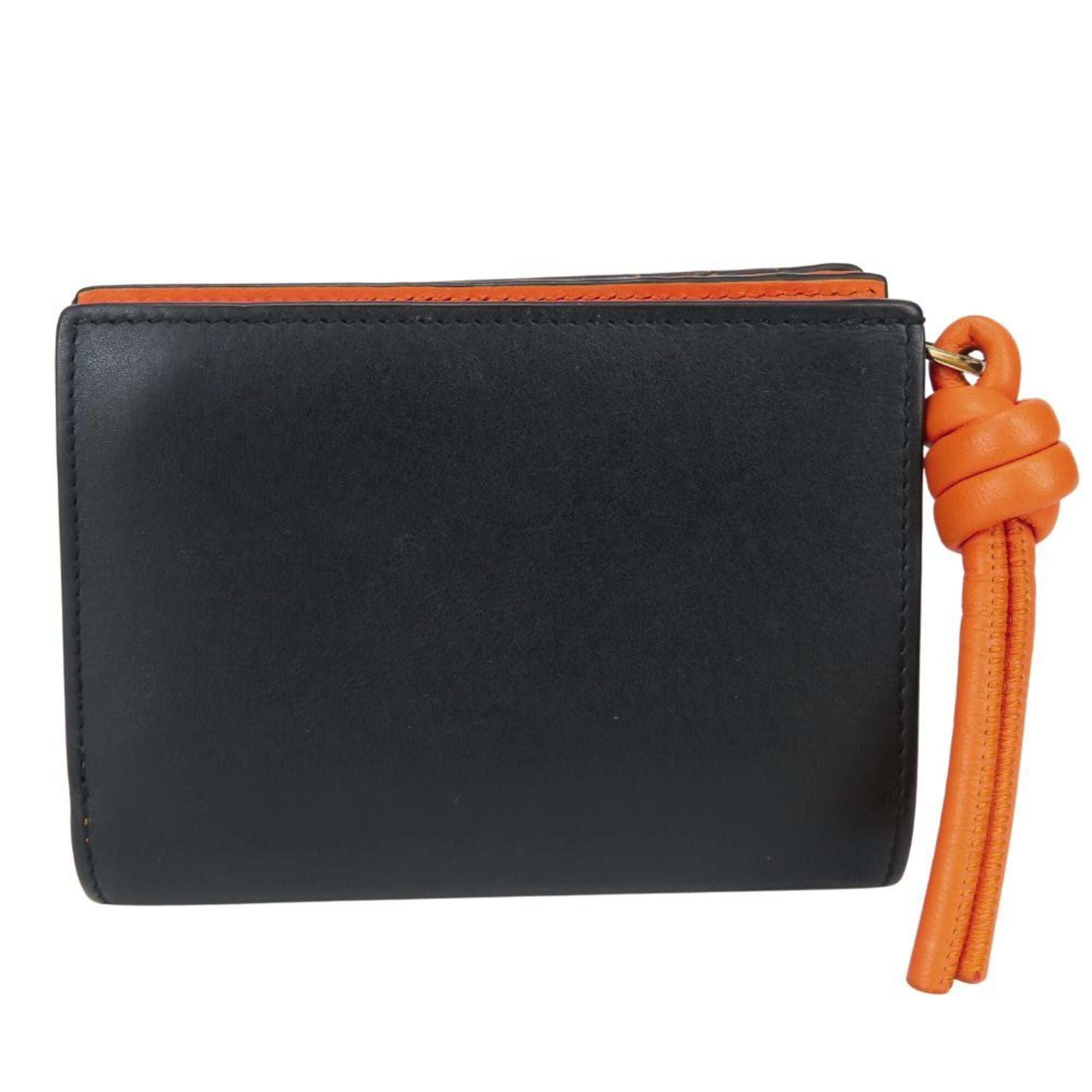 Loewe Black Orange Leather Wallet (Bi-Fold) (Pre-Owned)