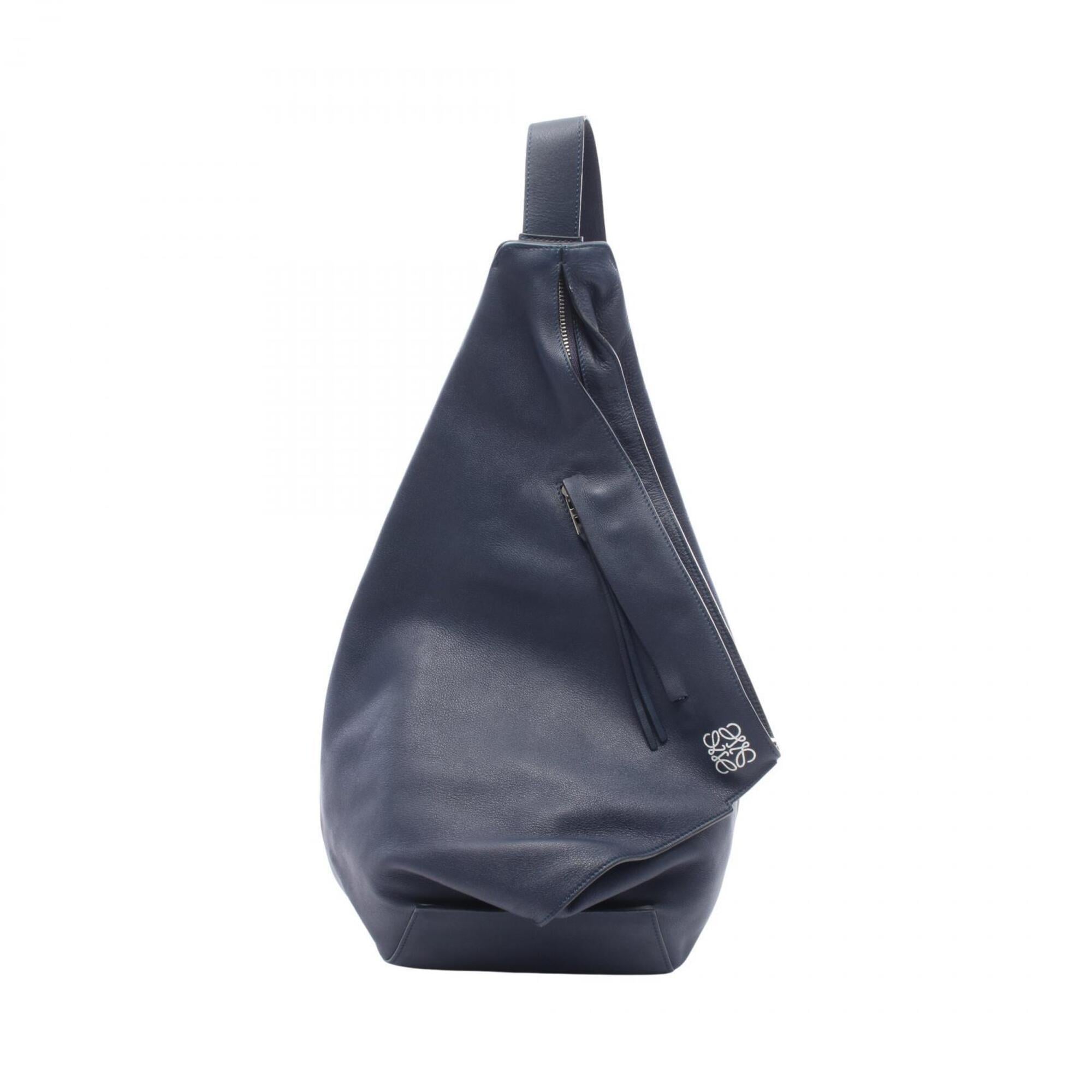 Loewe Navy Leather Fanny Pack Handbag (Pre-Owned)