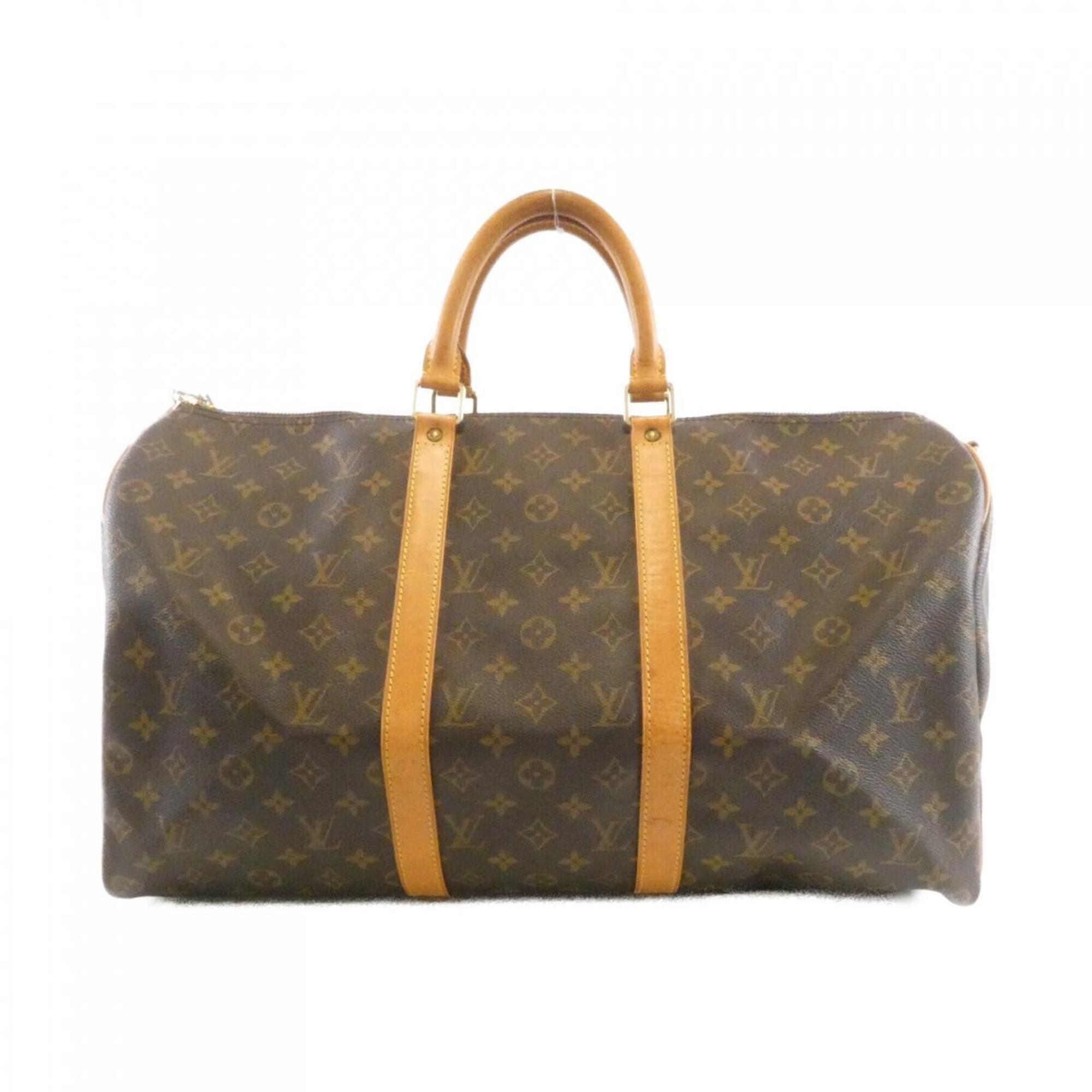 Louis Vuitton Marron Coated Canvas Boston Bag (Pre-Owned)