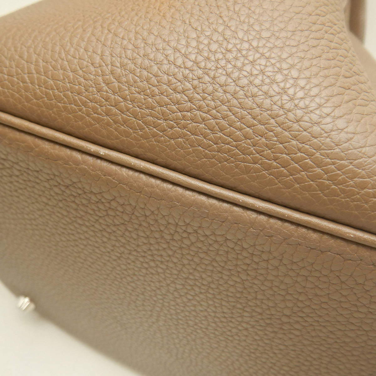 Hermes Picotin Etoupe Gray Taurillon Clemence Leather Handbag (Pre-Owned)