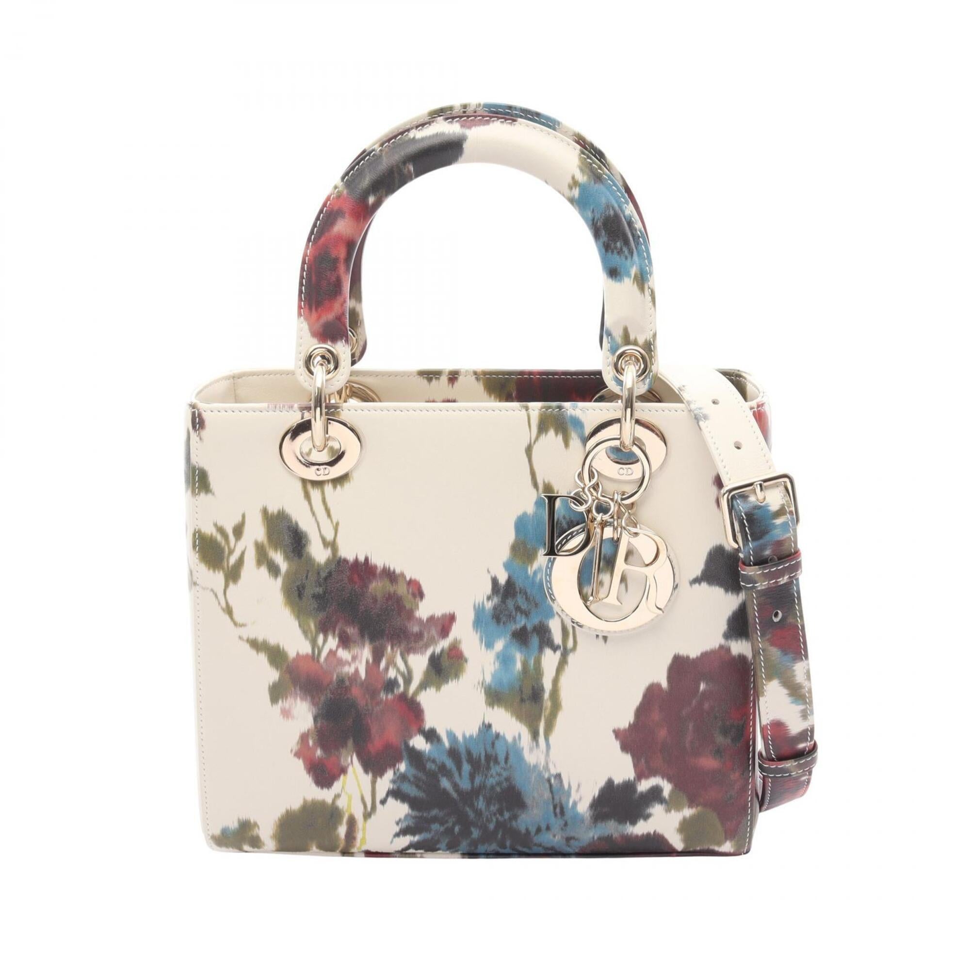 Christian Dior Multi-Color White Leather Handbag (Pre-Owned)