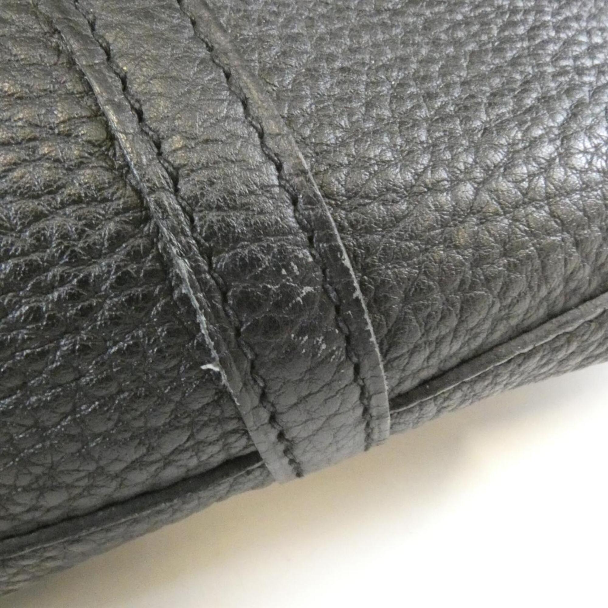 Hermes Garden Black Negonda Leather Handbag (Pre-Owned)