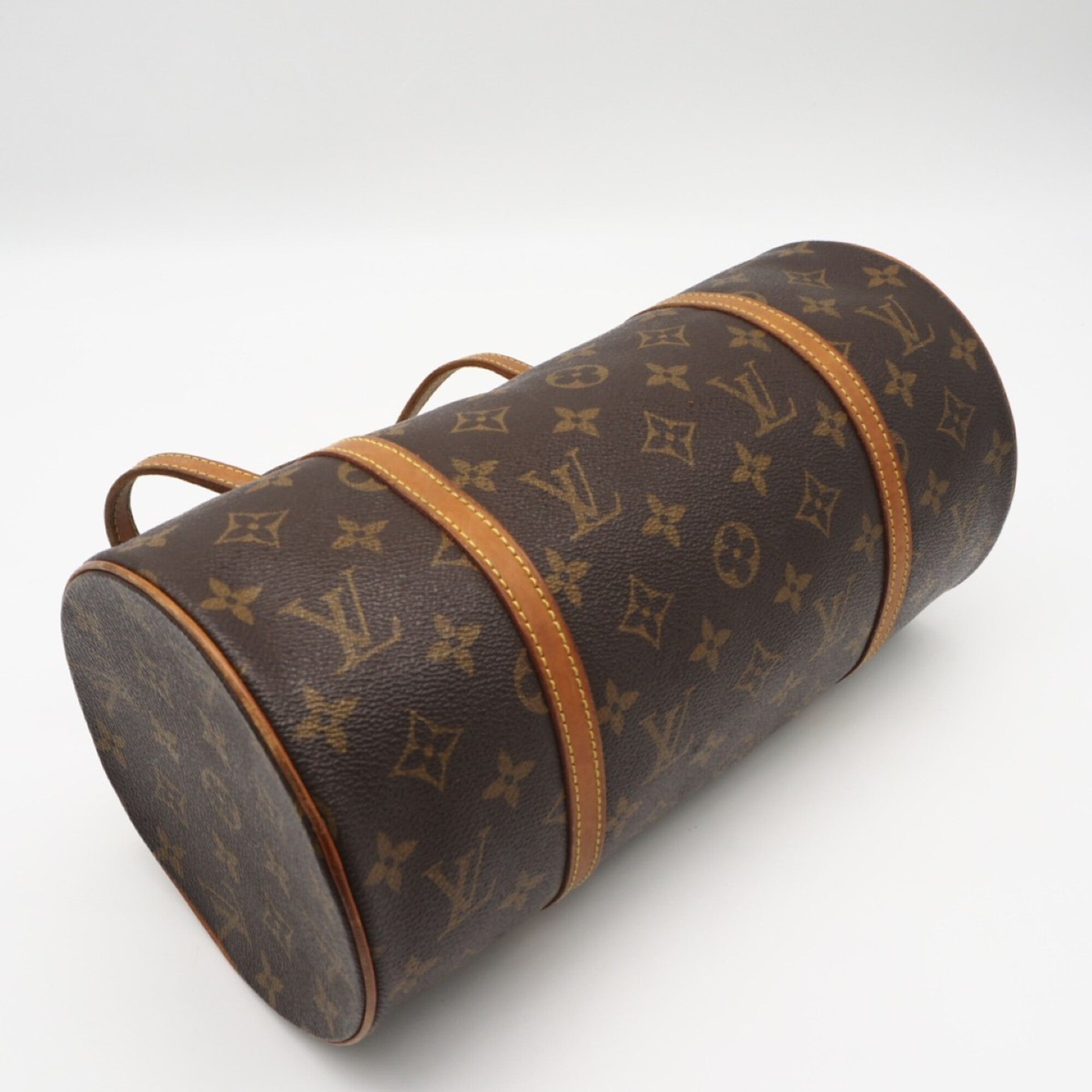 Louis Vuitton Monogram Brown Coated Canvas Leather Handbag (Pre-Owned)