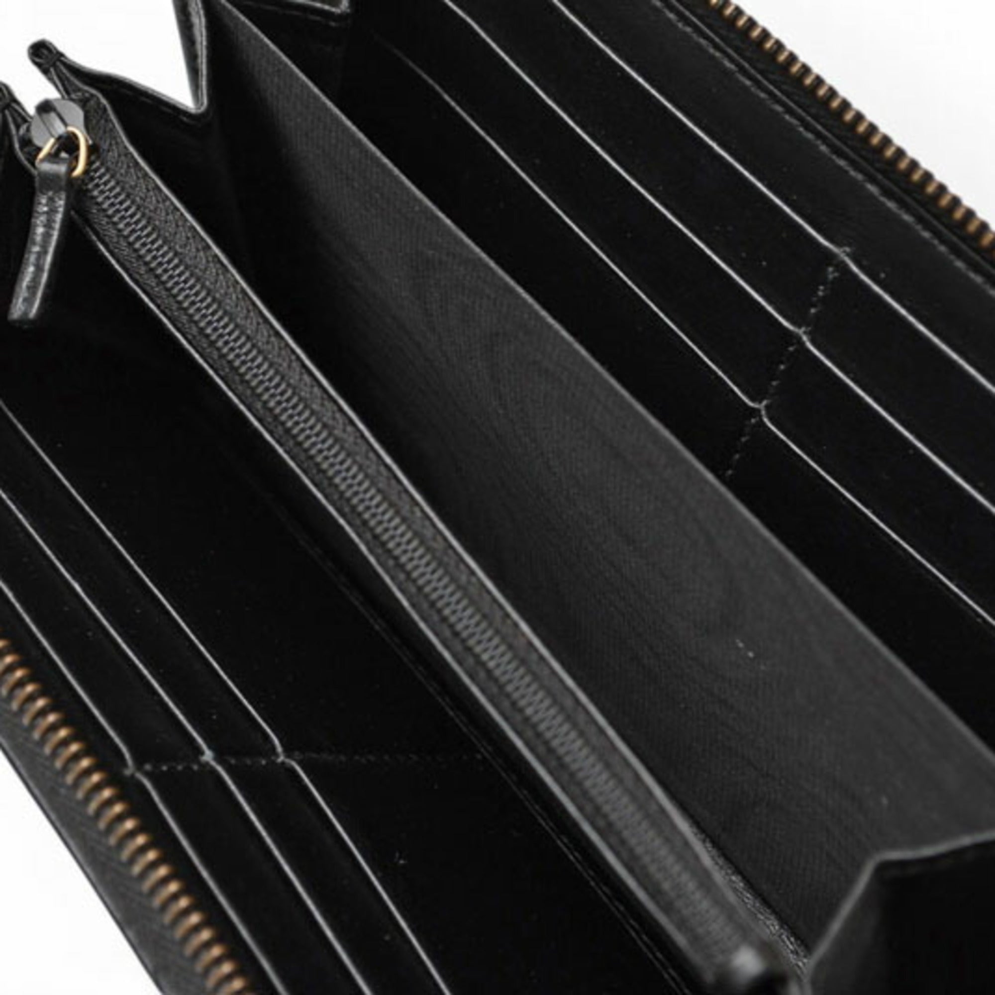 Gucci Black Leather Long Wallet (Bi-Fold) (Pre-Owned)