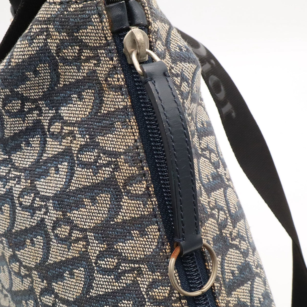 Christian Dior Black Navy Navy Black Trotter Shoulder Bag (Pre-Owned)