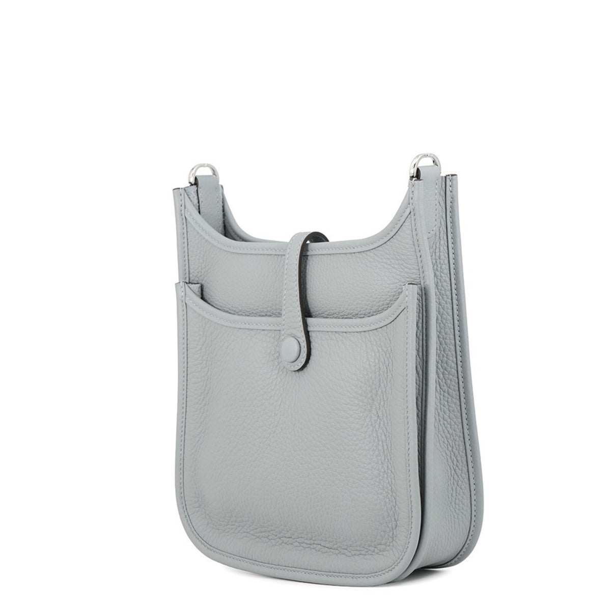 Hermes Gray Taurillon Clemence Leather Shoulder Bag (Pre-Owned)