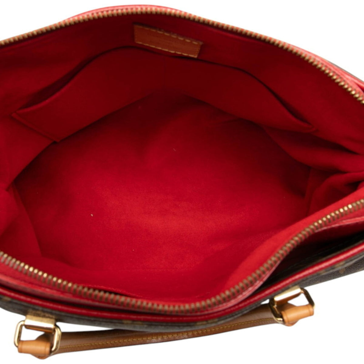 Louis Vuitton Brown Cerise Red Color Pvc Leather Handbag (Pre-Owned)