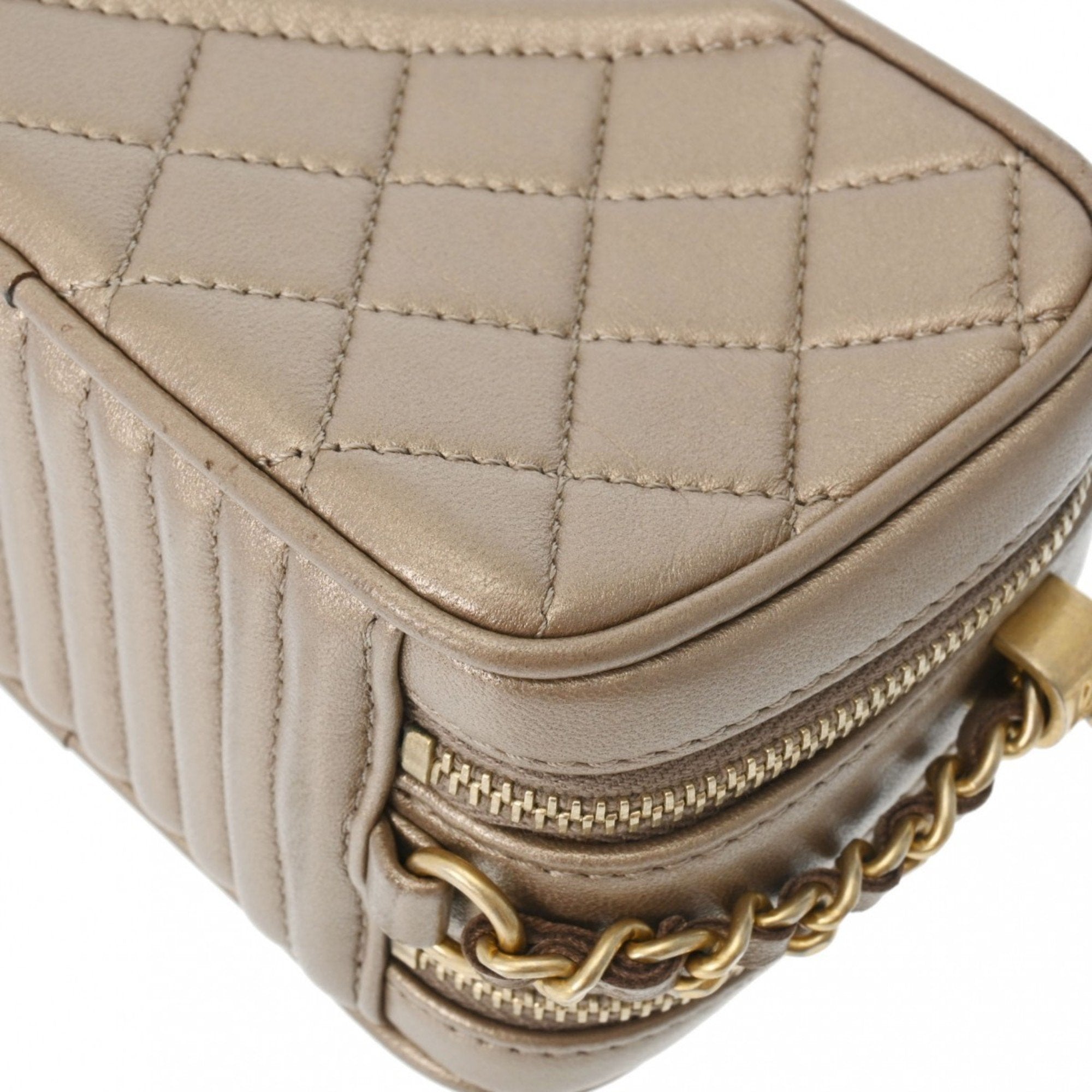 Chanel Bronze Leather Shoulder Bag (Pre-Owned)
