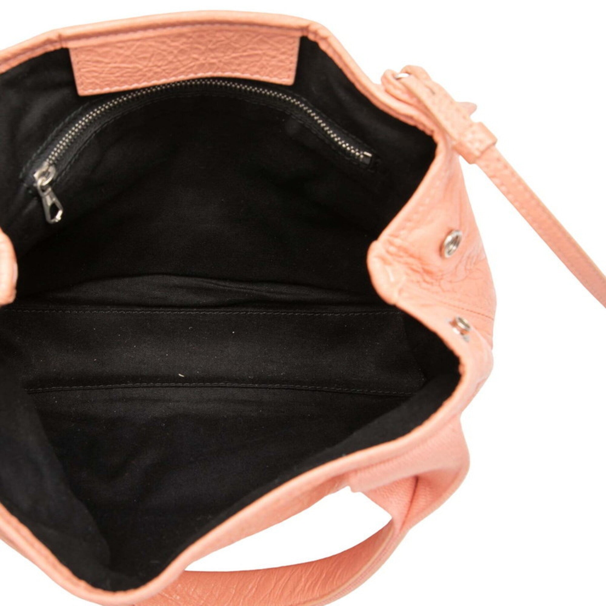 Balenciaga Pink Leather Canvas Handbag Shoulder Bag (Pre-Owned)