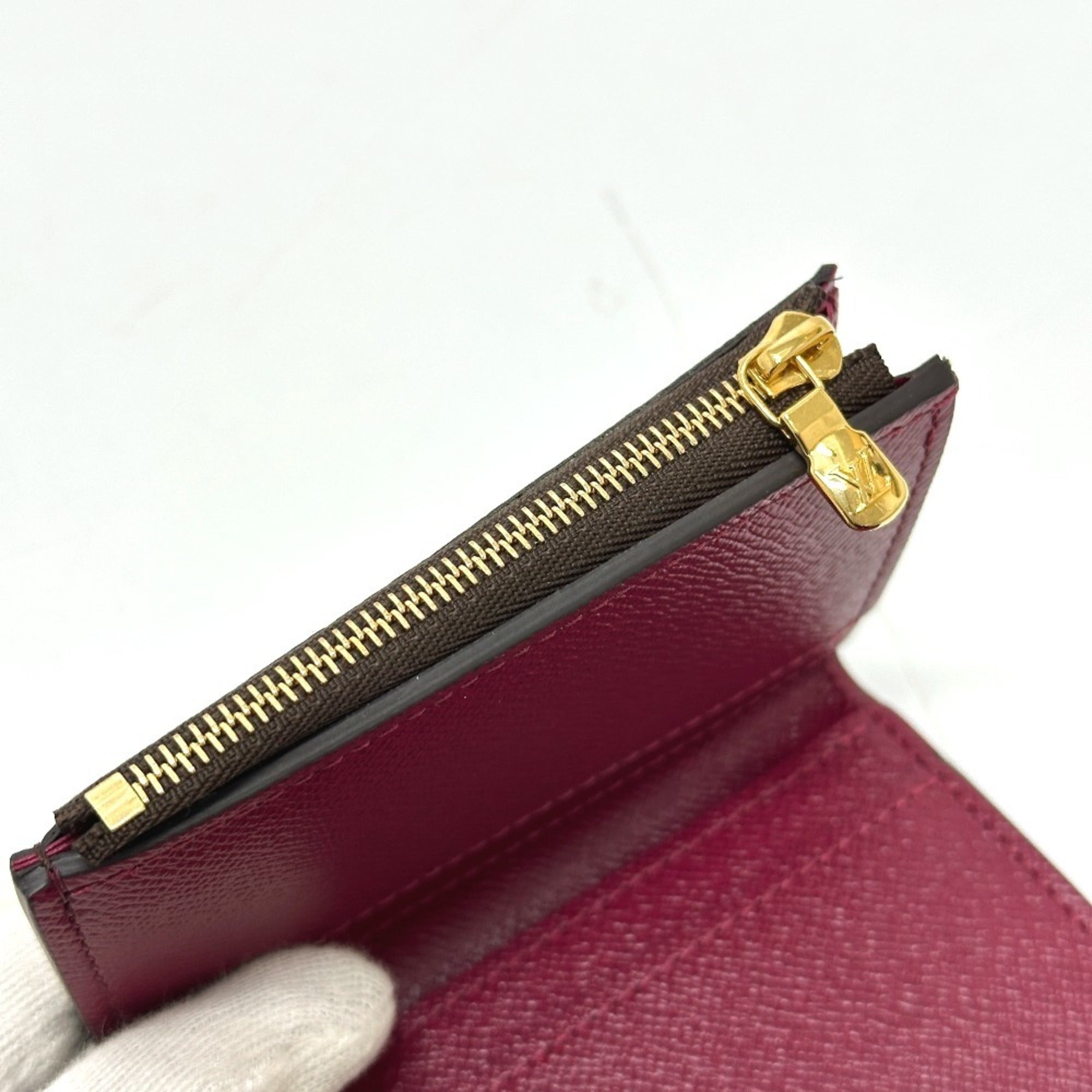 Louis Vuitton Monogram Brown Fuchsia Monogram Wallet (Tri-Fold) (Pre-Owned)