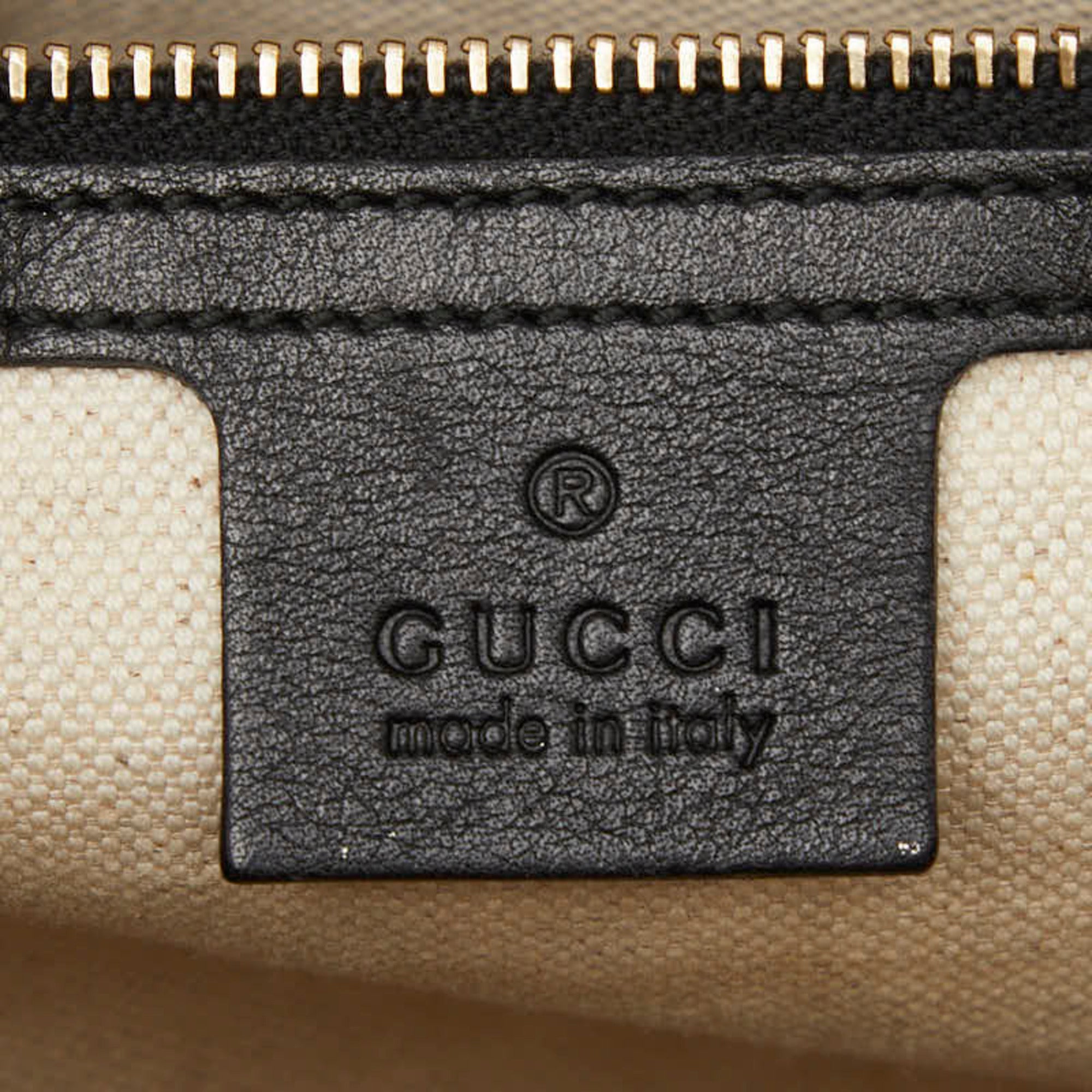 Gucci Black Leather Handbag Shoulder Bag (Pre-Owned)