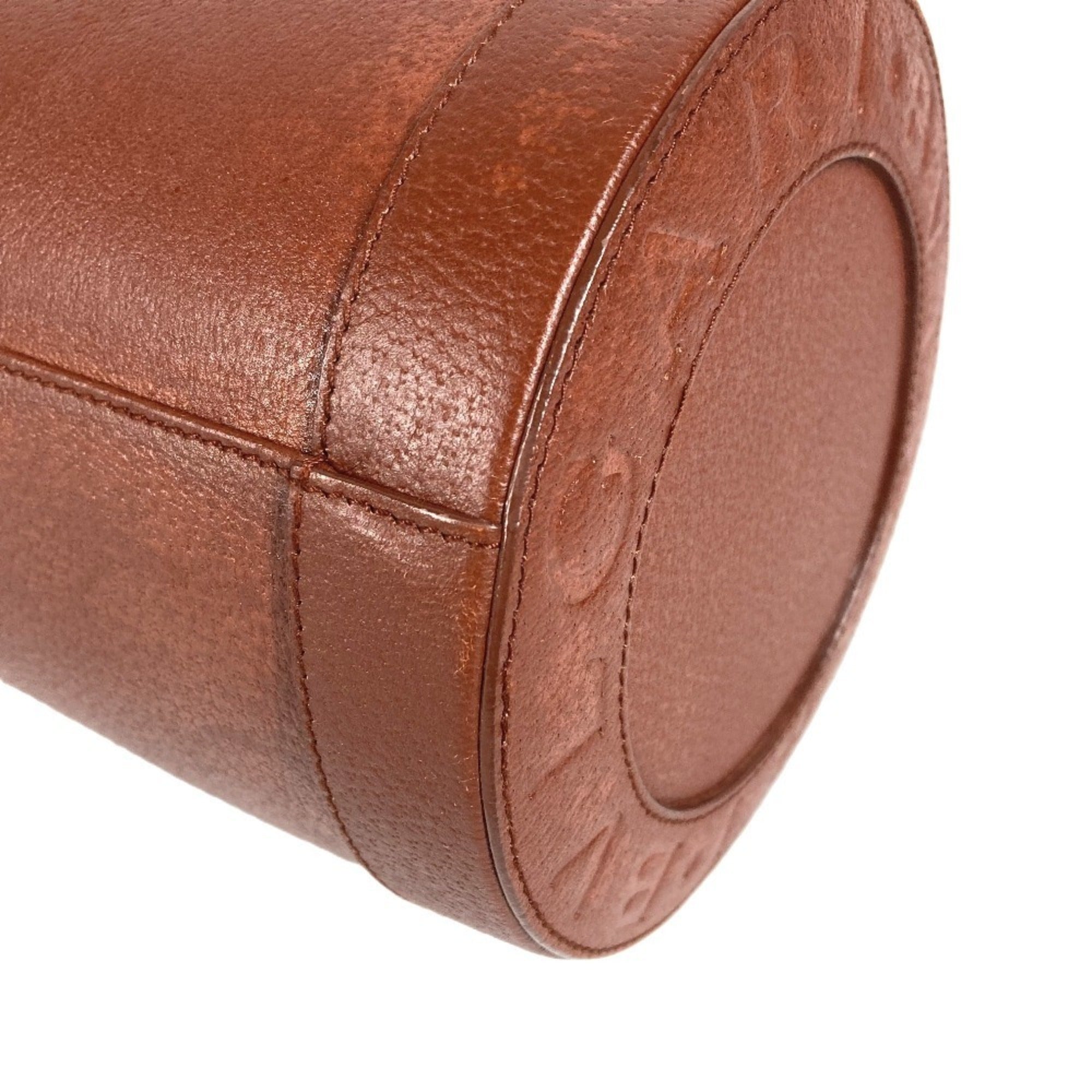 Bvlgari Brown Leather Handbag Shoulder Bag (Pre-Owned)