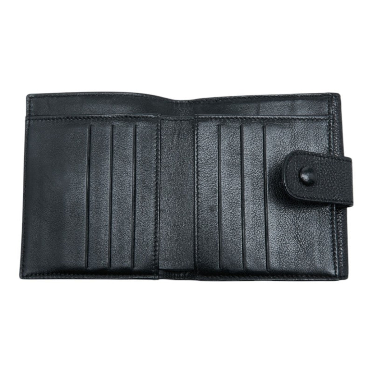 Chanel Black Grained Calfskin Wallet (Bi-Fold) (Pre-Owned)