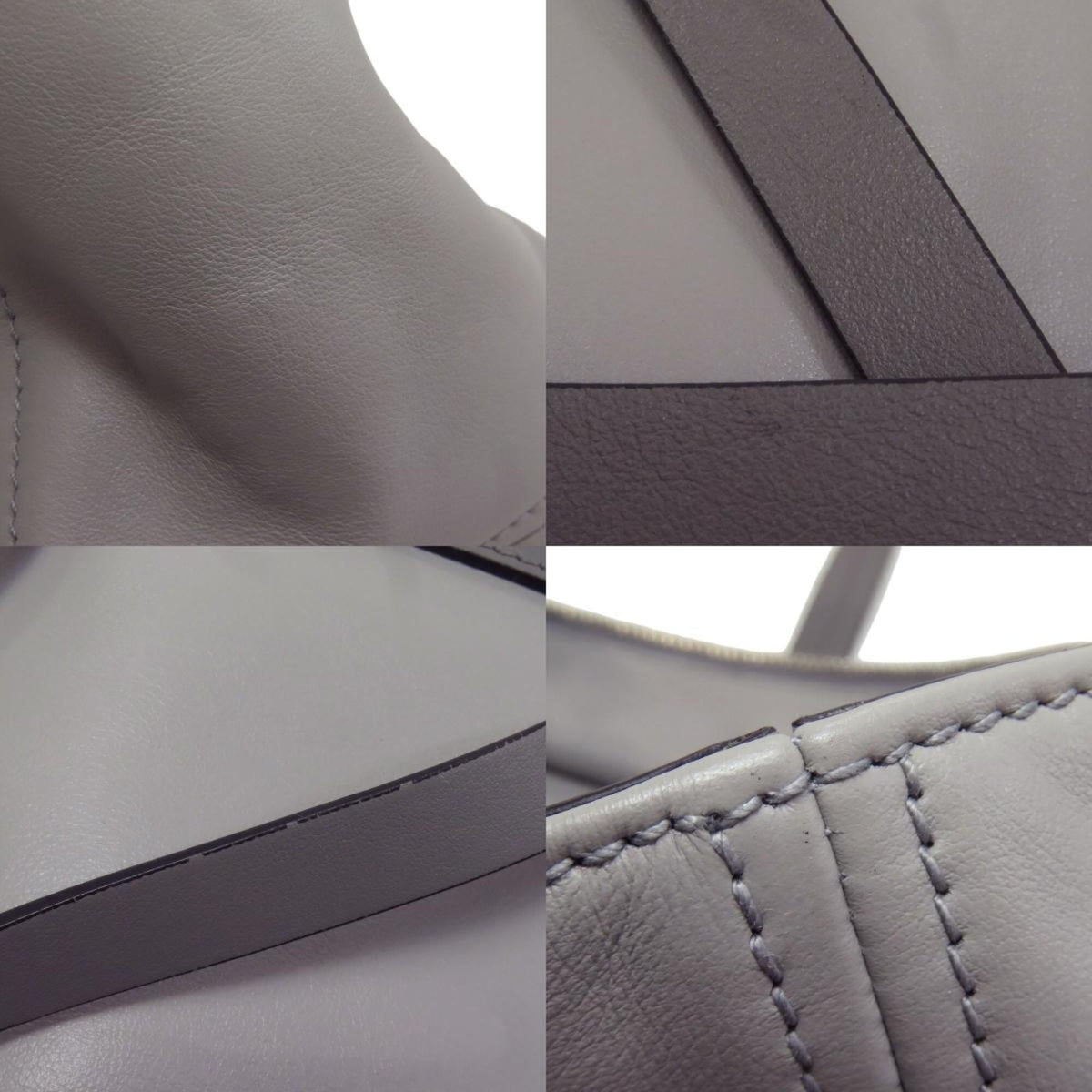 Miu Miu Gray Leather Tote Bag (Pre-Owned)