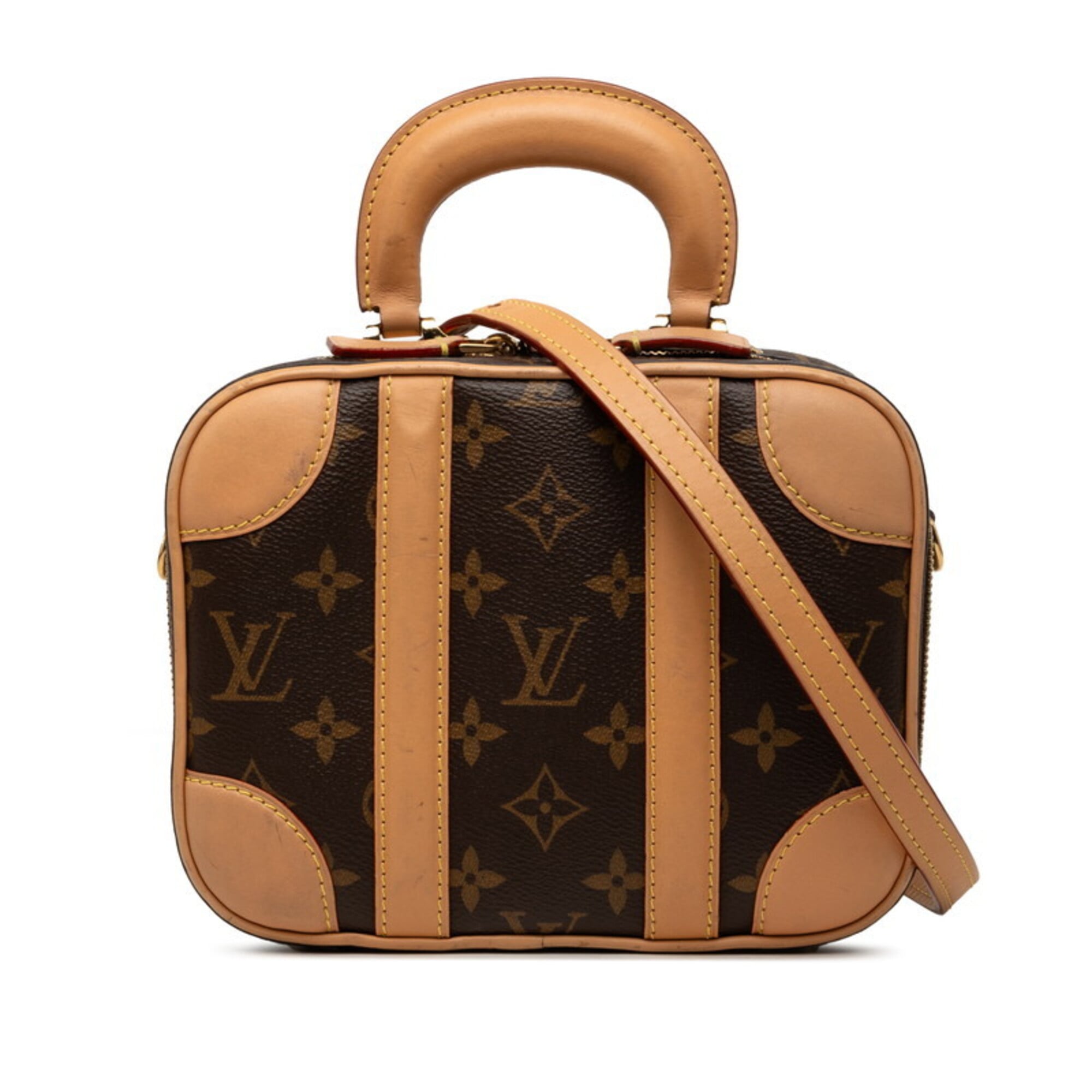 Louis Vuitton Monogram Brown Pvc Leather Handbag Shoulder Bag (Pre-Owned)