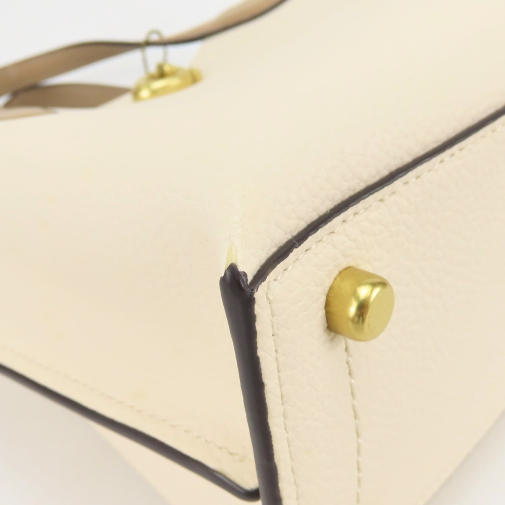 Coach Beige Brown Ivory Handbag (Pre-Owned)